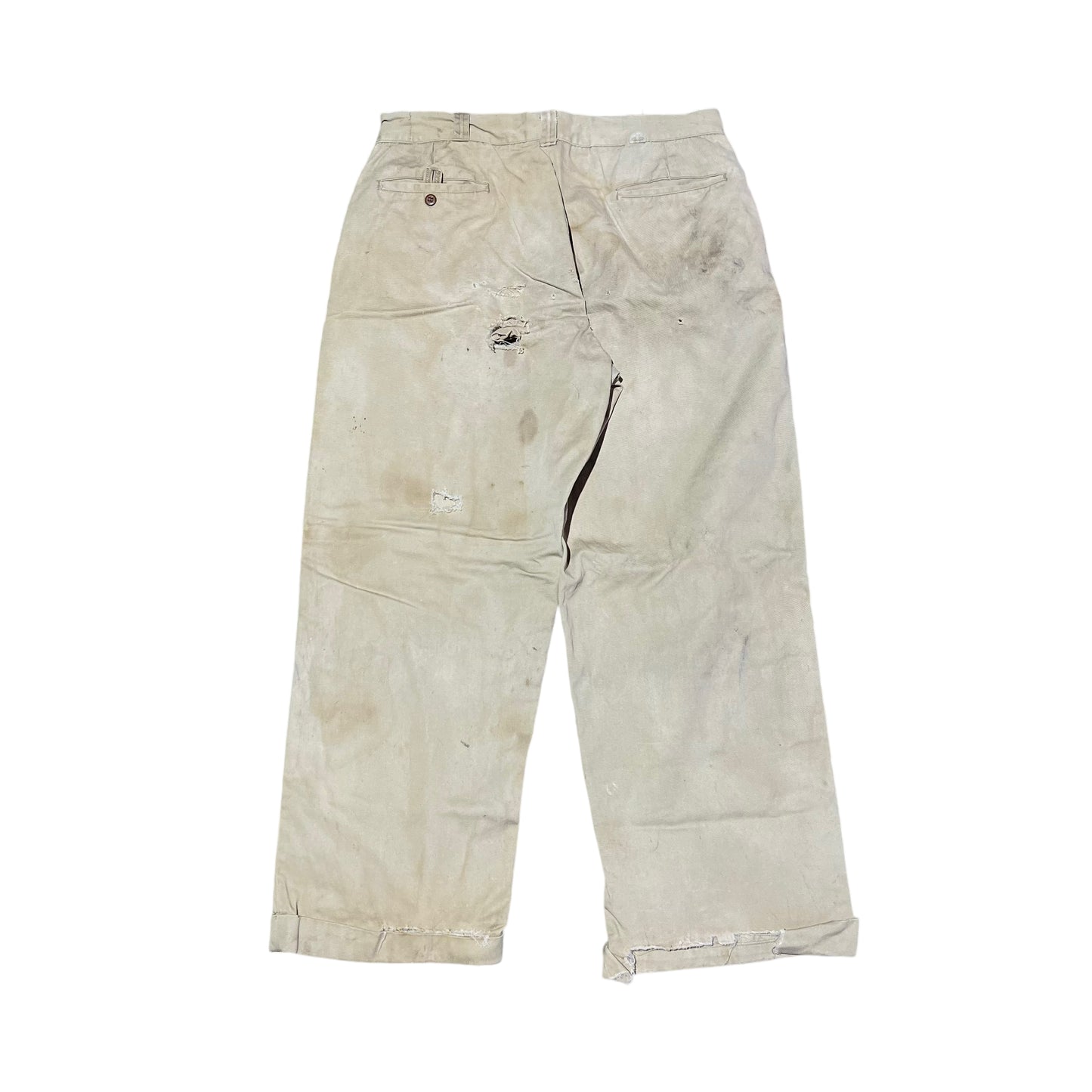 1950s Power House Du-alls khaki chino work pants (33w)