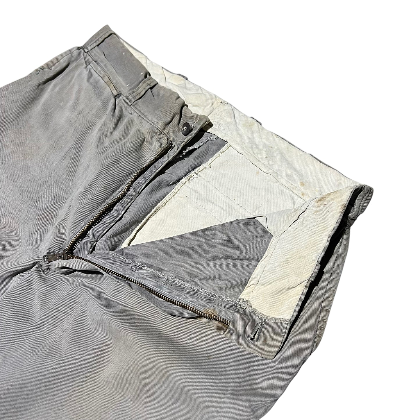 1950s Gray sail cloth chino work pants (32w)