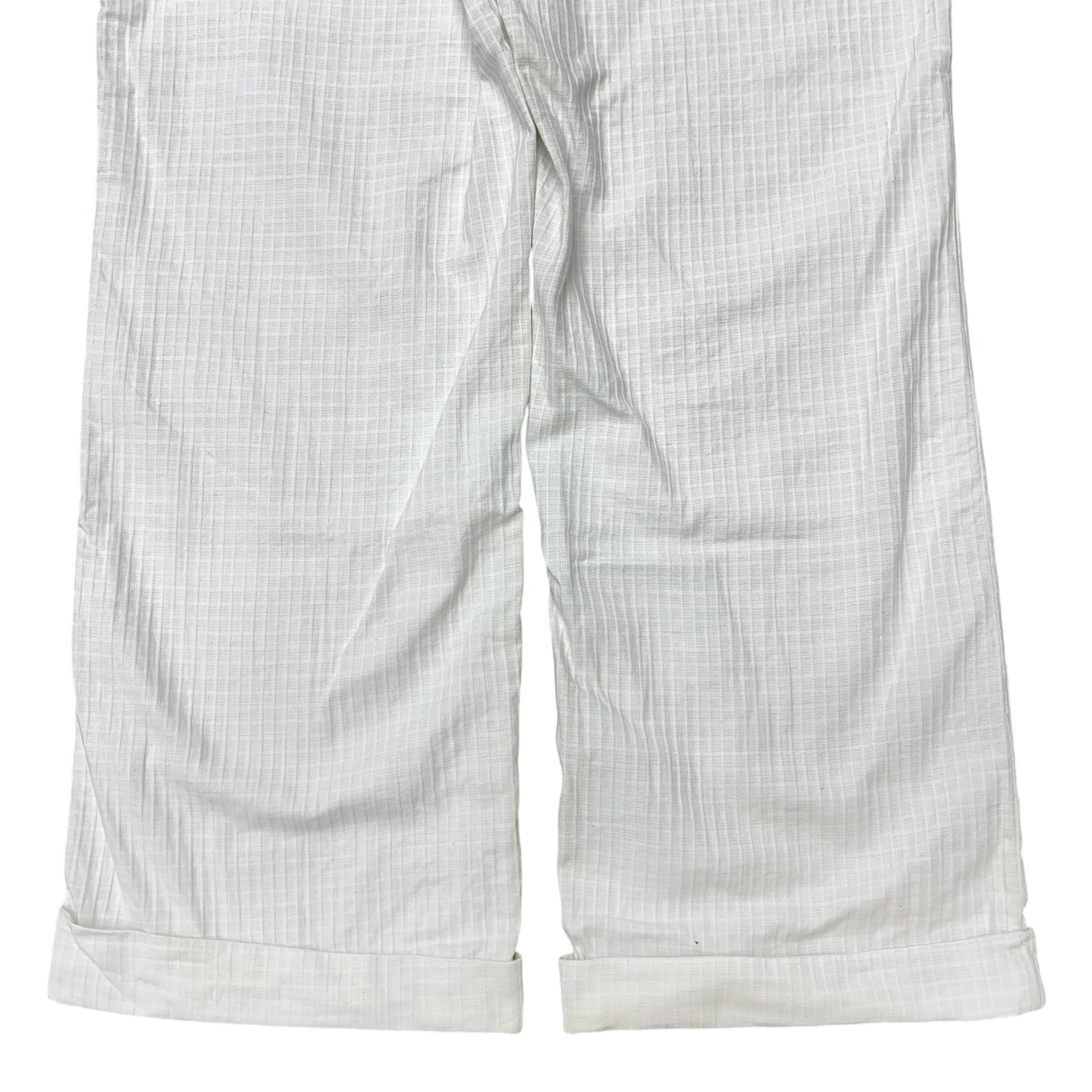1930s 1940s N&W white cotton grid plaid pants (33w)