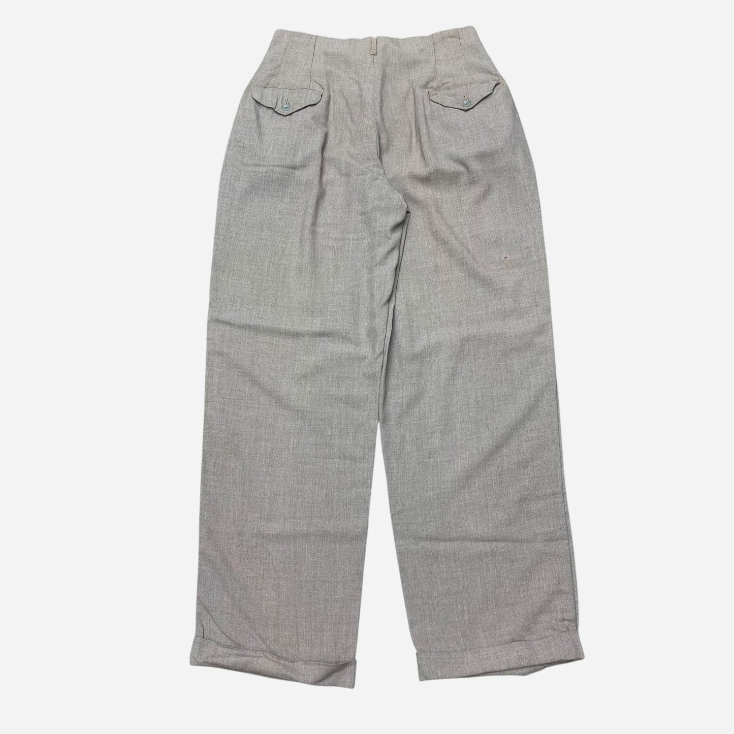 1940s Gray rayon pleated pants (30w)