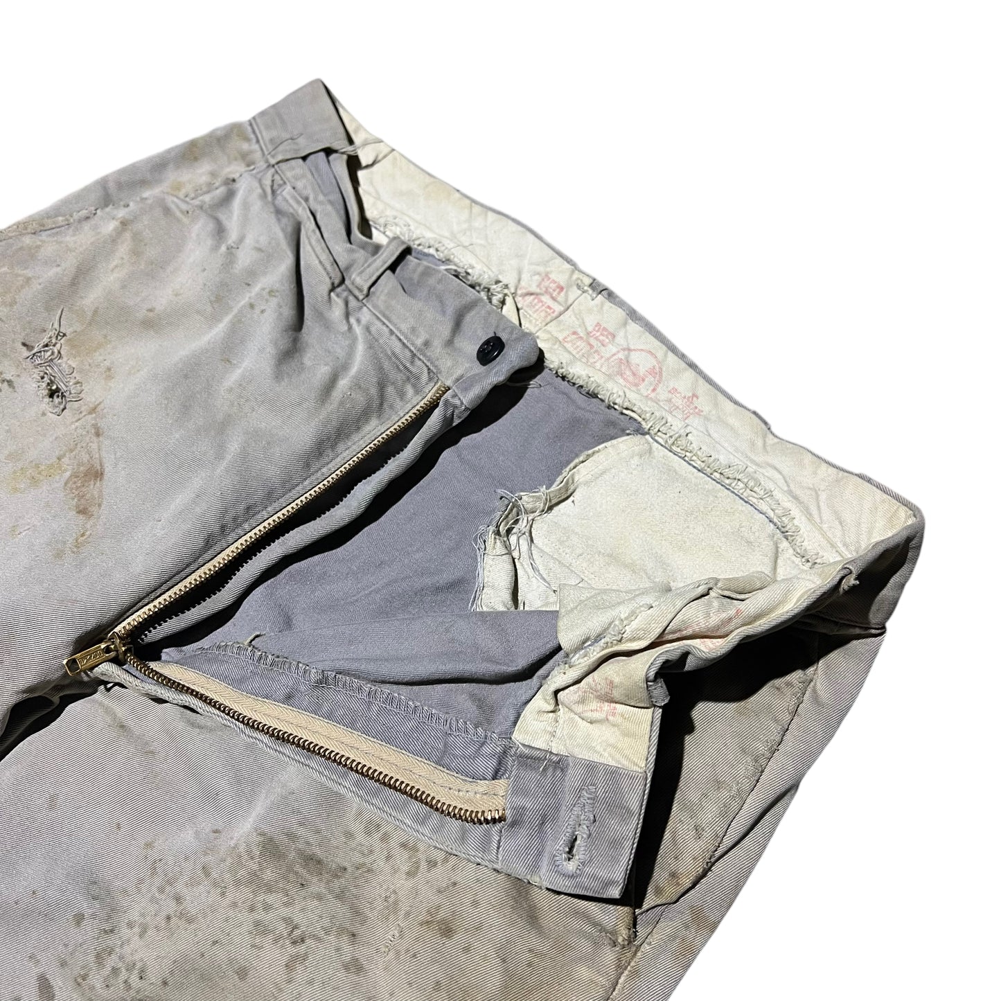 1950s Gray distressed Red Camel chino work pants (32w)