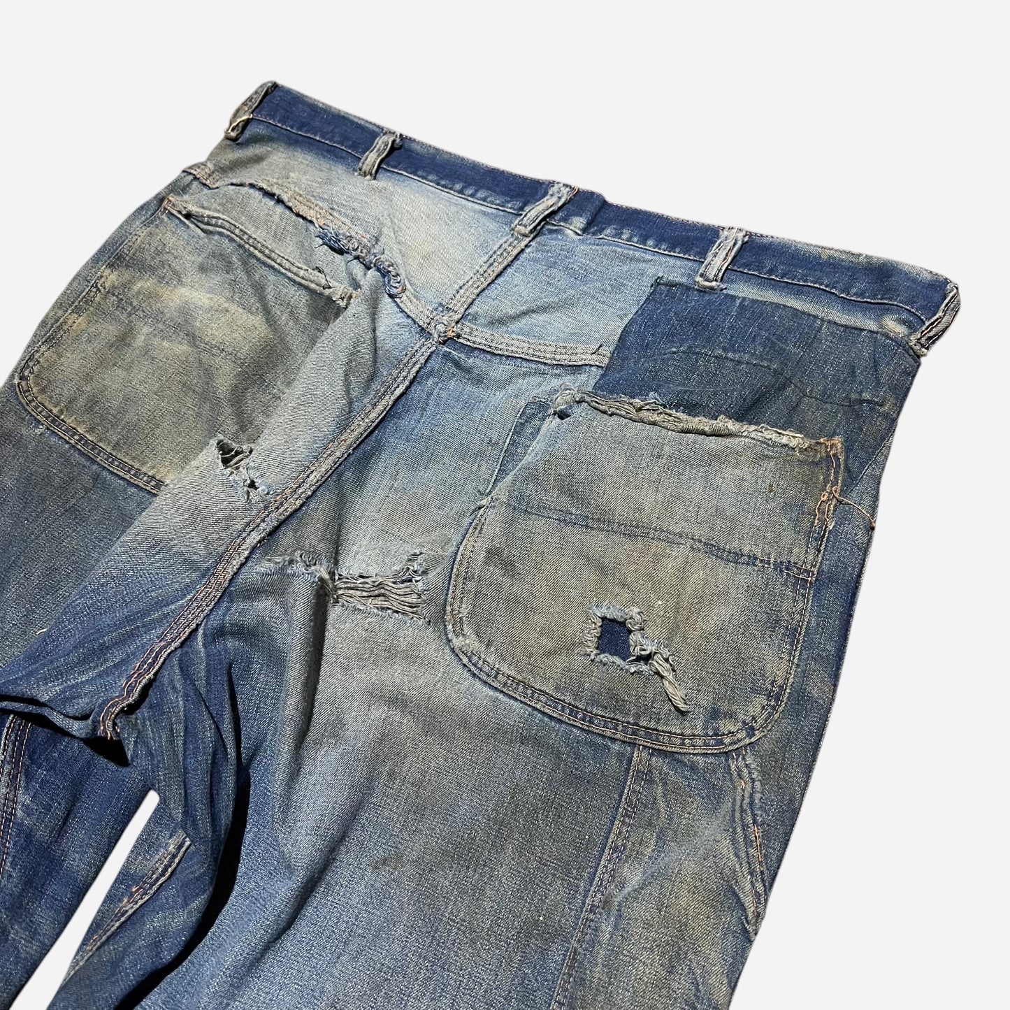 1950s Blue Bell repaired denim carpenter jeans (37w)