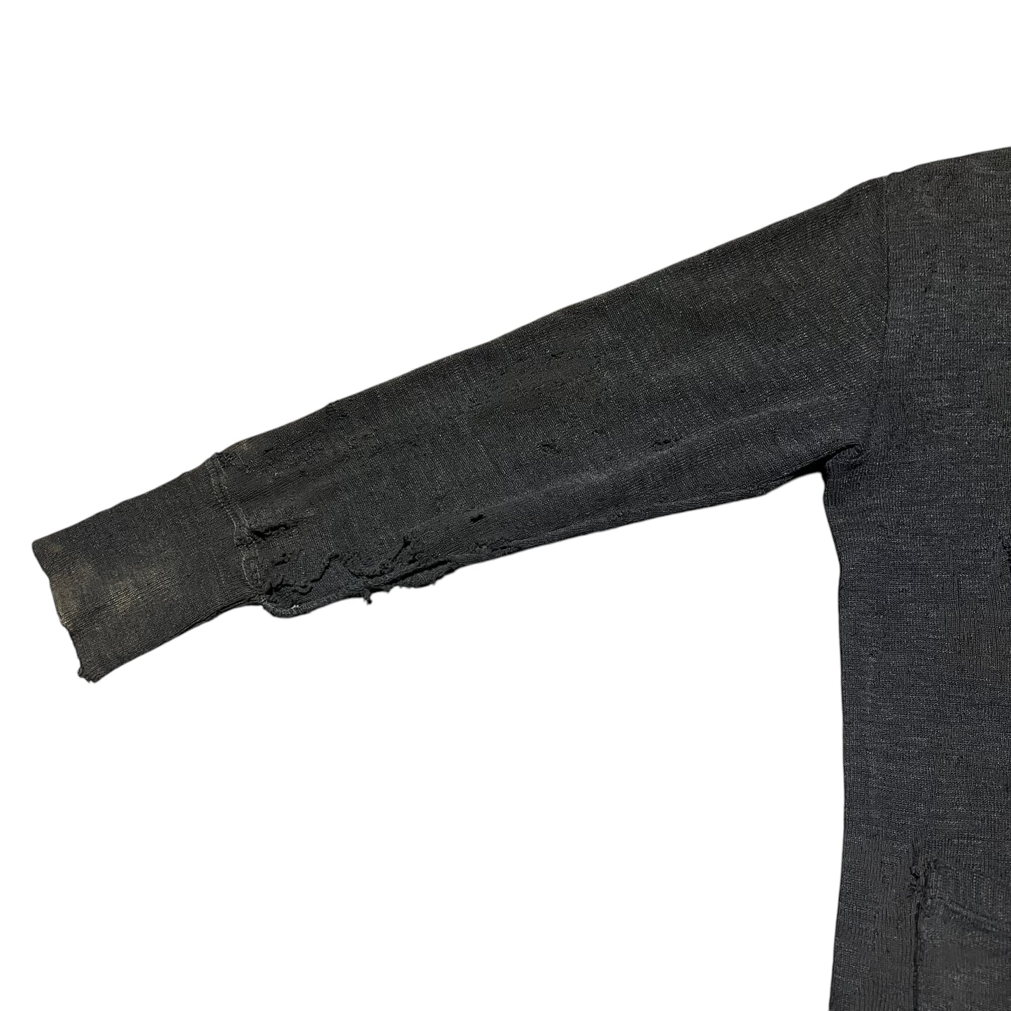 1940s Black wool cardigan sweater (M)