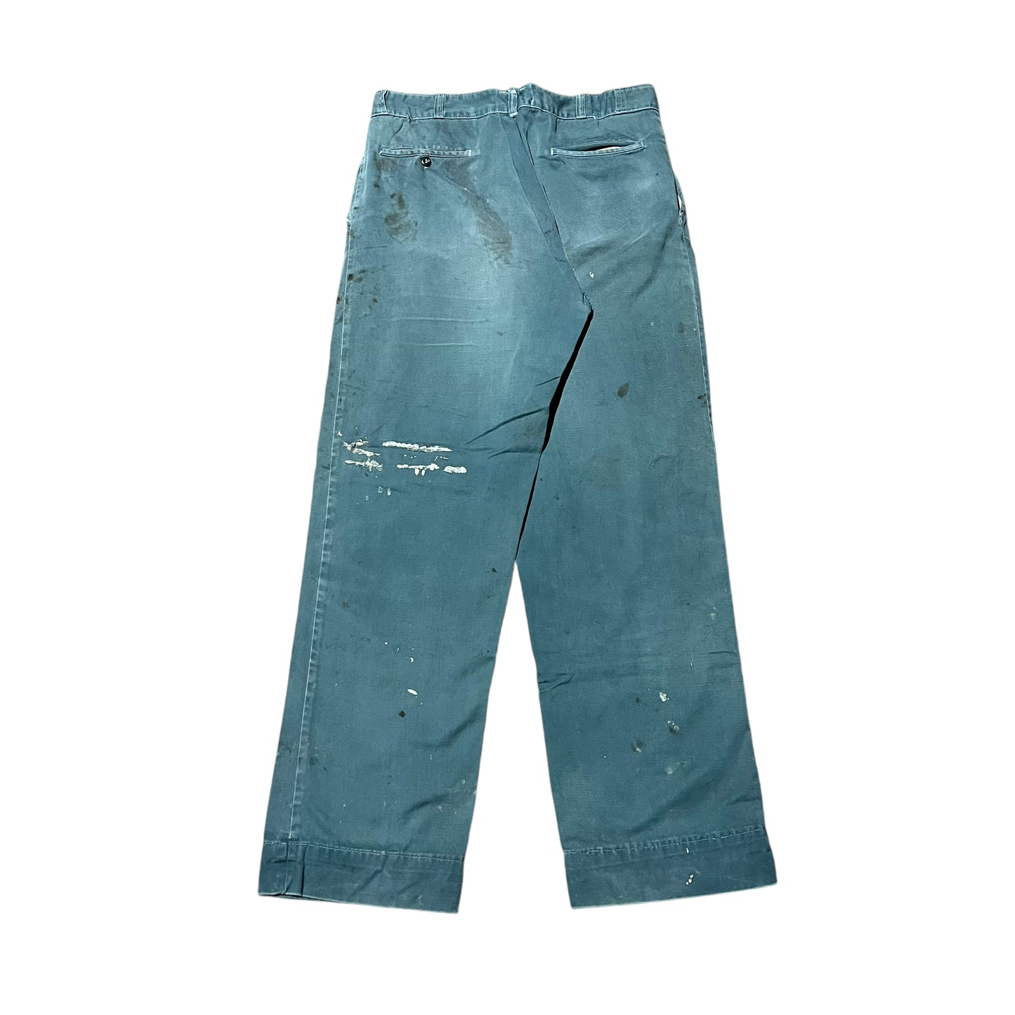1950s Green sail cloth chino work pants (32w)