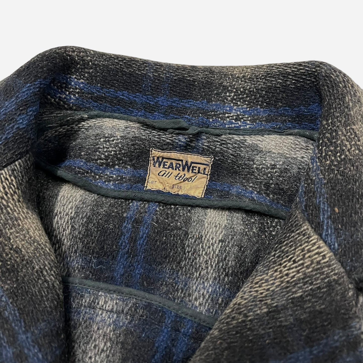 1940s Wearwell double breasted belted mackinaw wool coat (L)