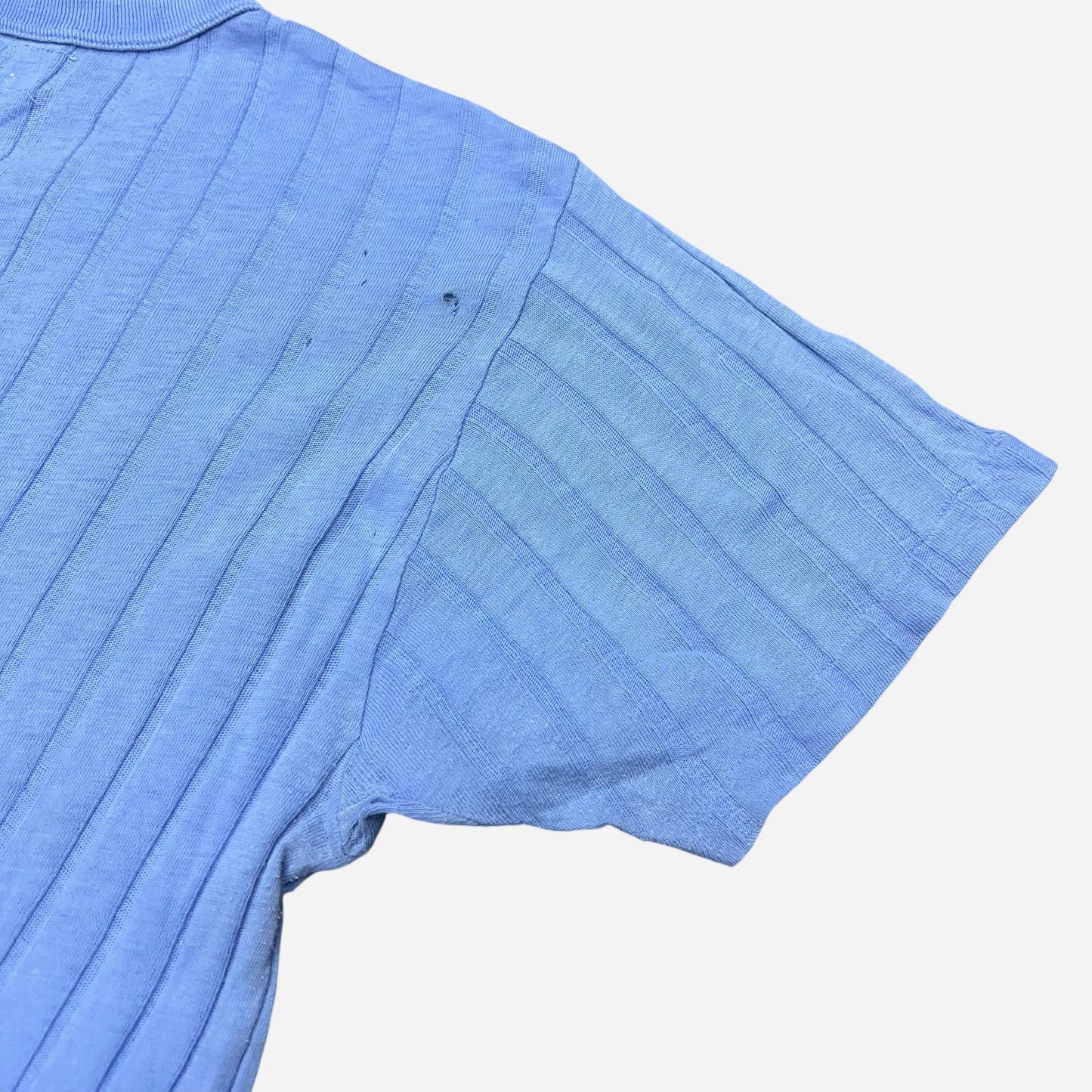 1960s Hanes blue ribbed pocket t shirt (S/M)