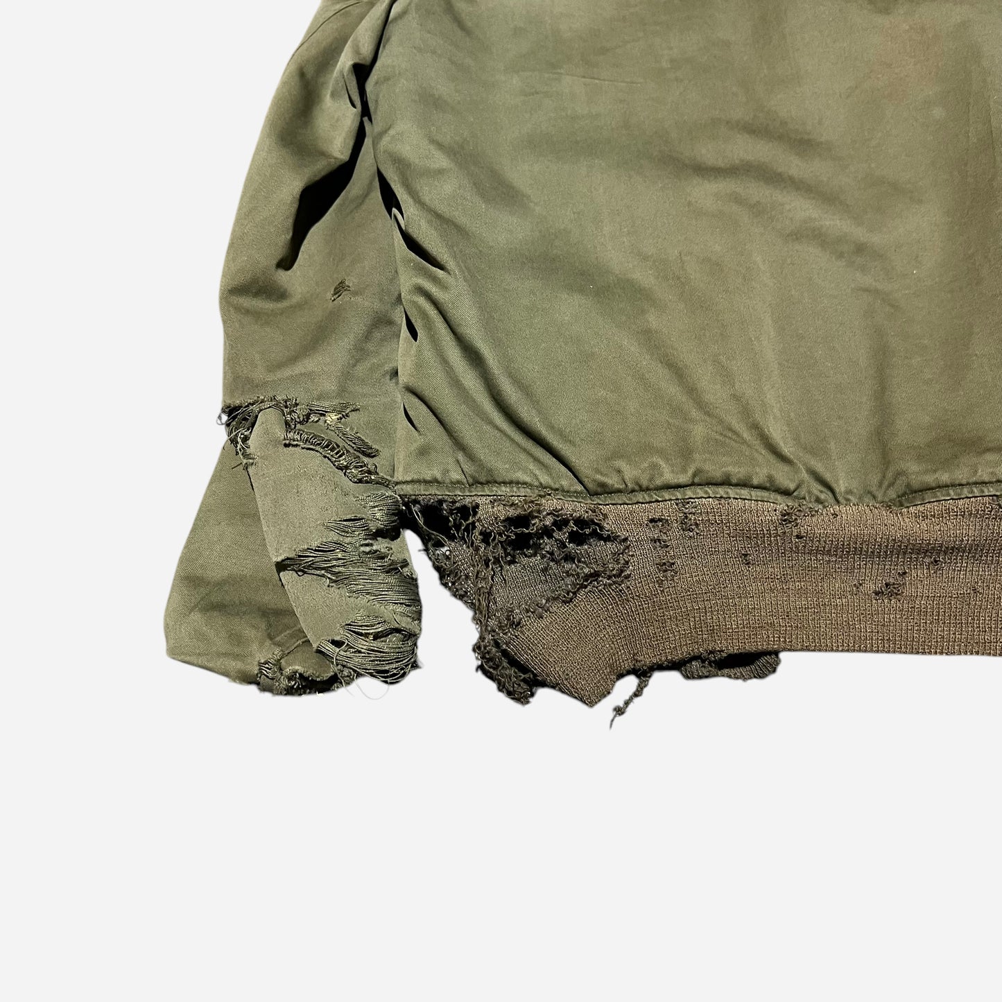 1940s Private purchase green hbt collar alpaca lined jacket (S/M)