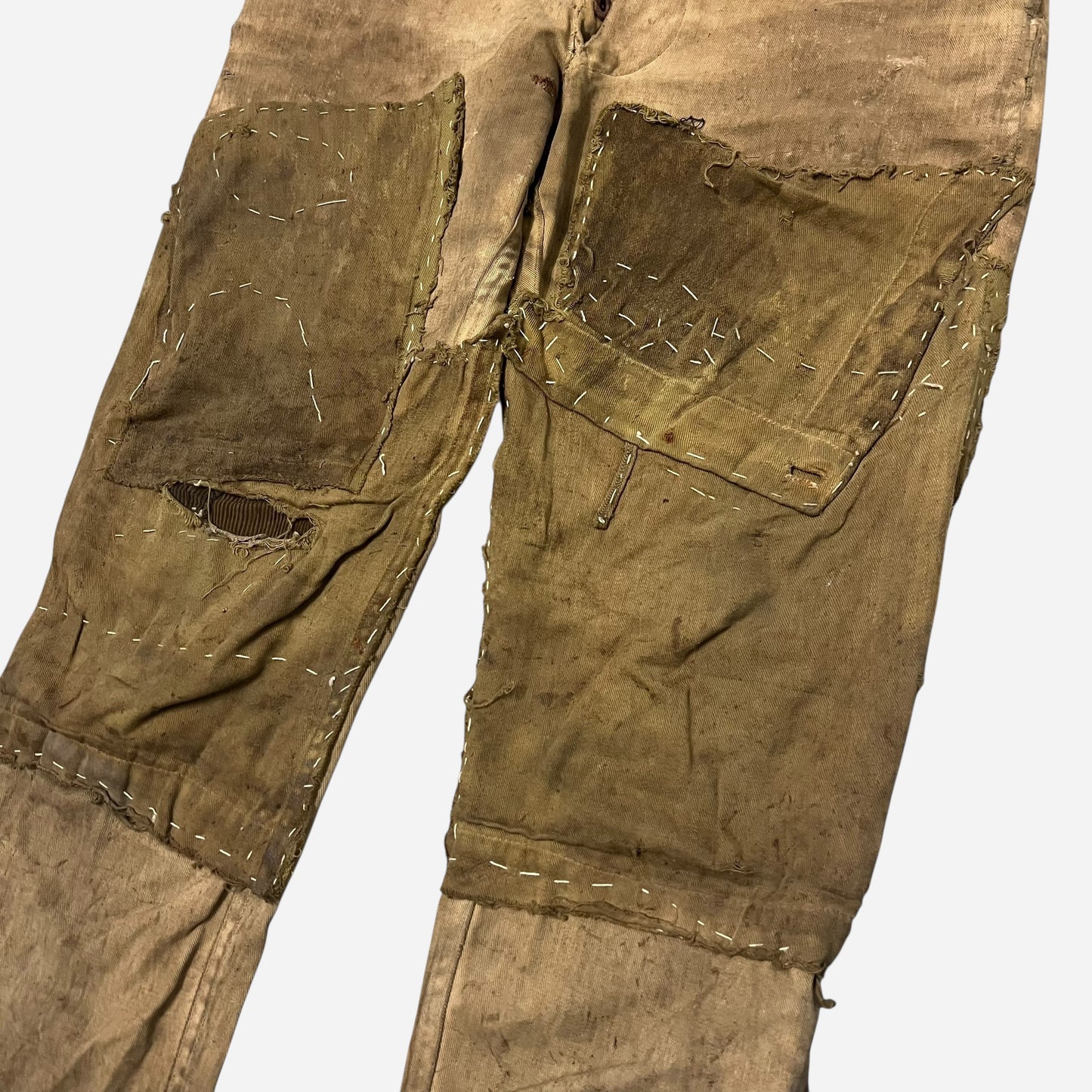 1910s Sweet Orr heavily repaired pants (33w)
