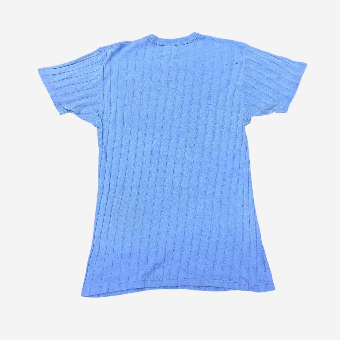 1960s Hanes blue ribbed pocket t shirt (S/M)