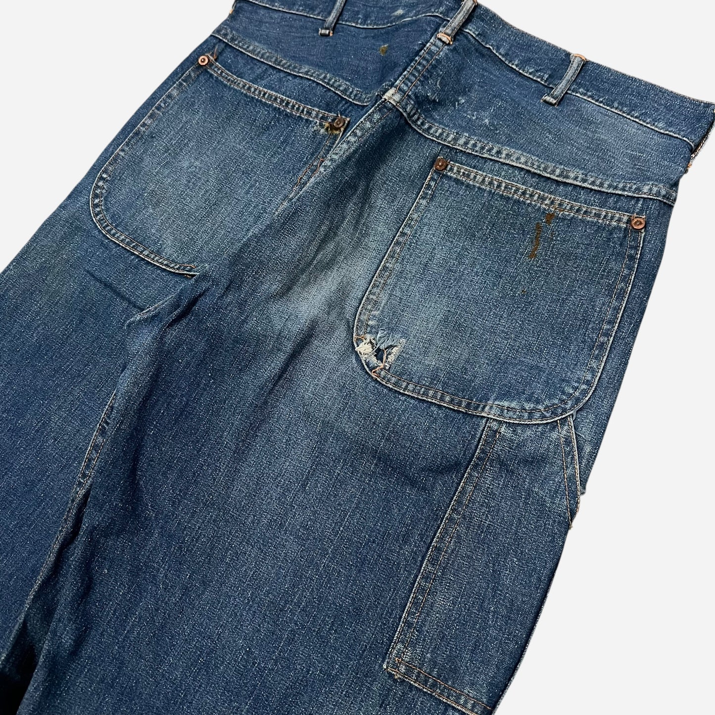 1940s Crotch rivet button fly jeans (32w)