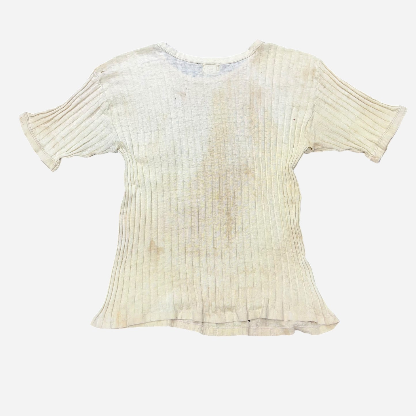 1930s 1940s Hanes ribbed cotton pocket t shirt (M)