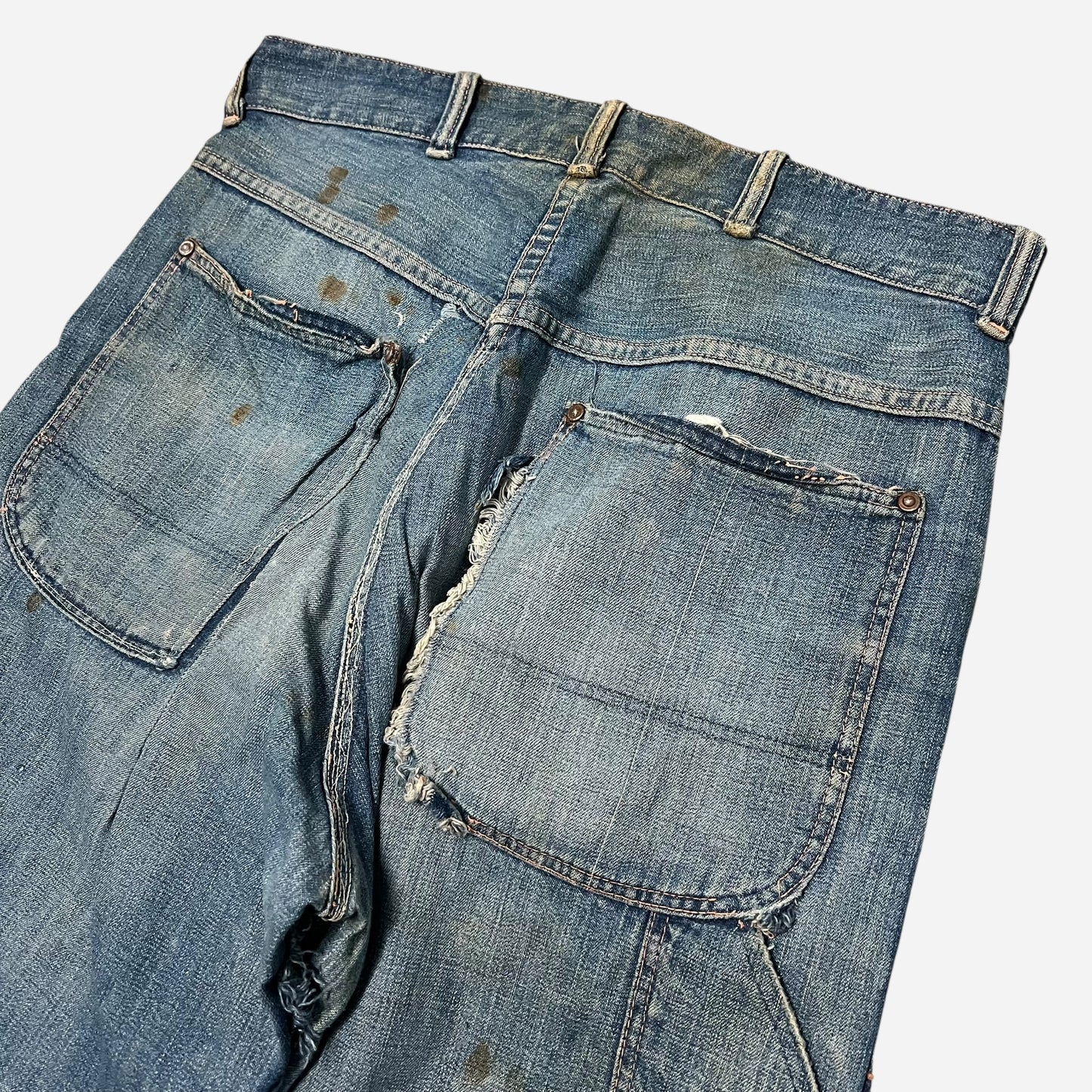 1940s Donut button fly repaired jeans (30w)
