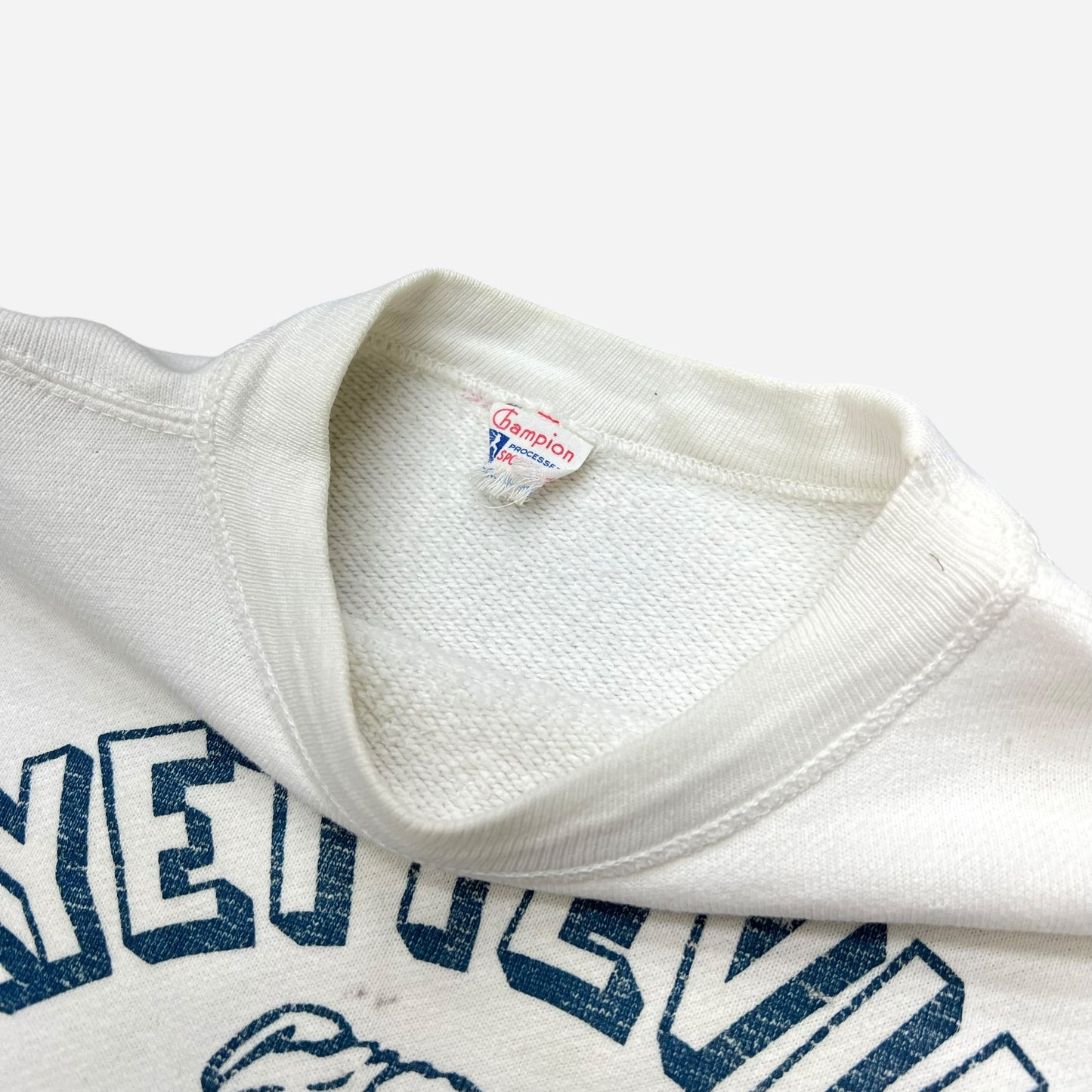 1950s Champion bulldog high school white sweat shirt (M)