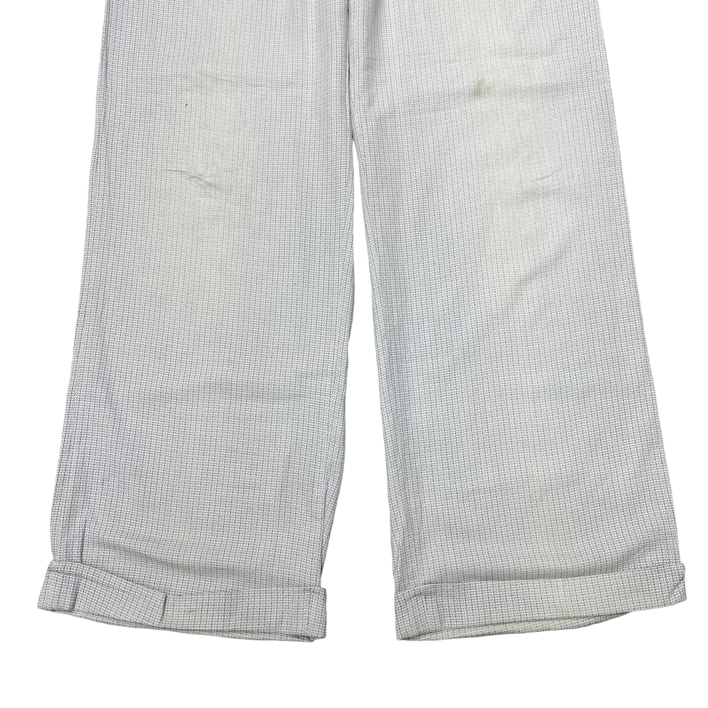 1920s 1930s White pattern fleck cotton pants (32w)