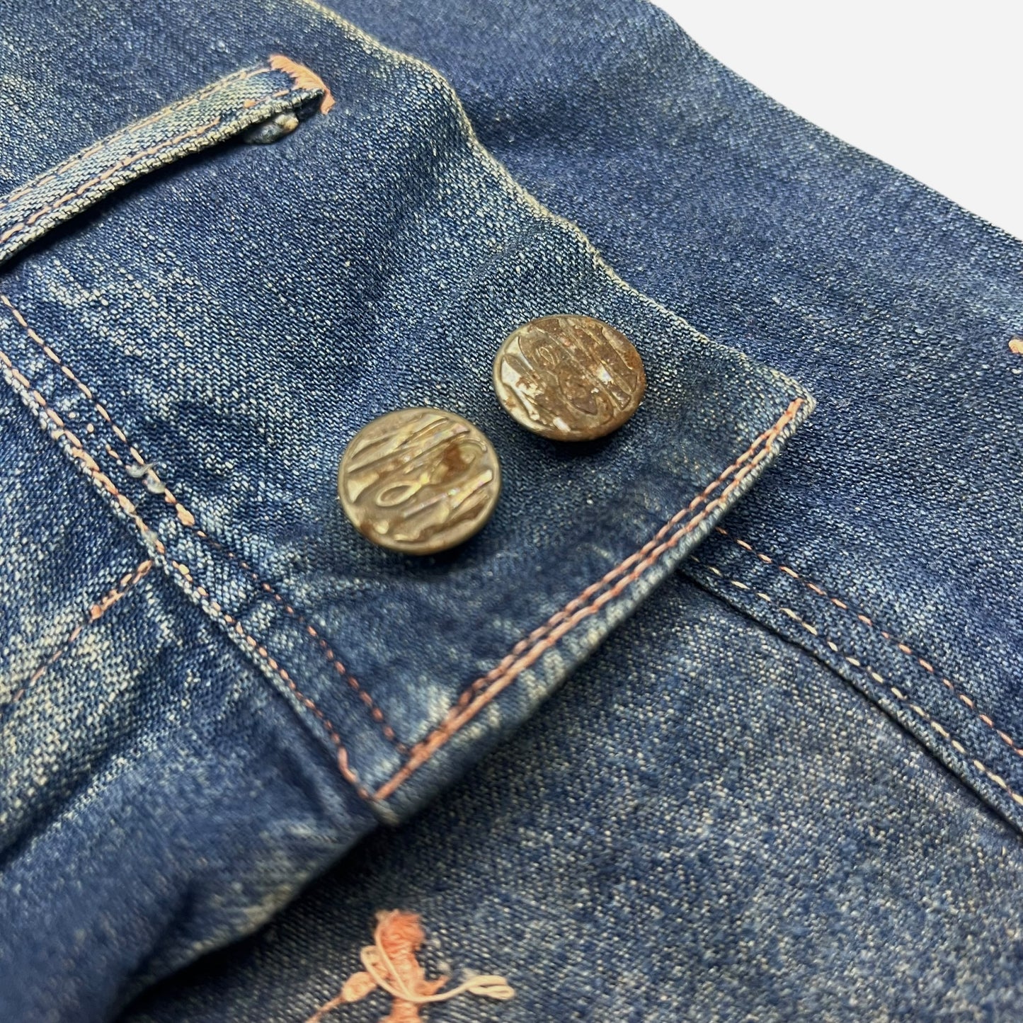 1940s N&W mule flap denim jeans (29w)