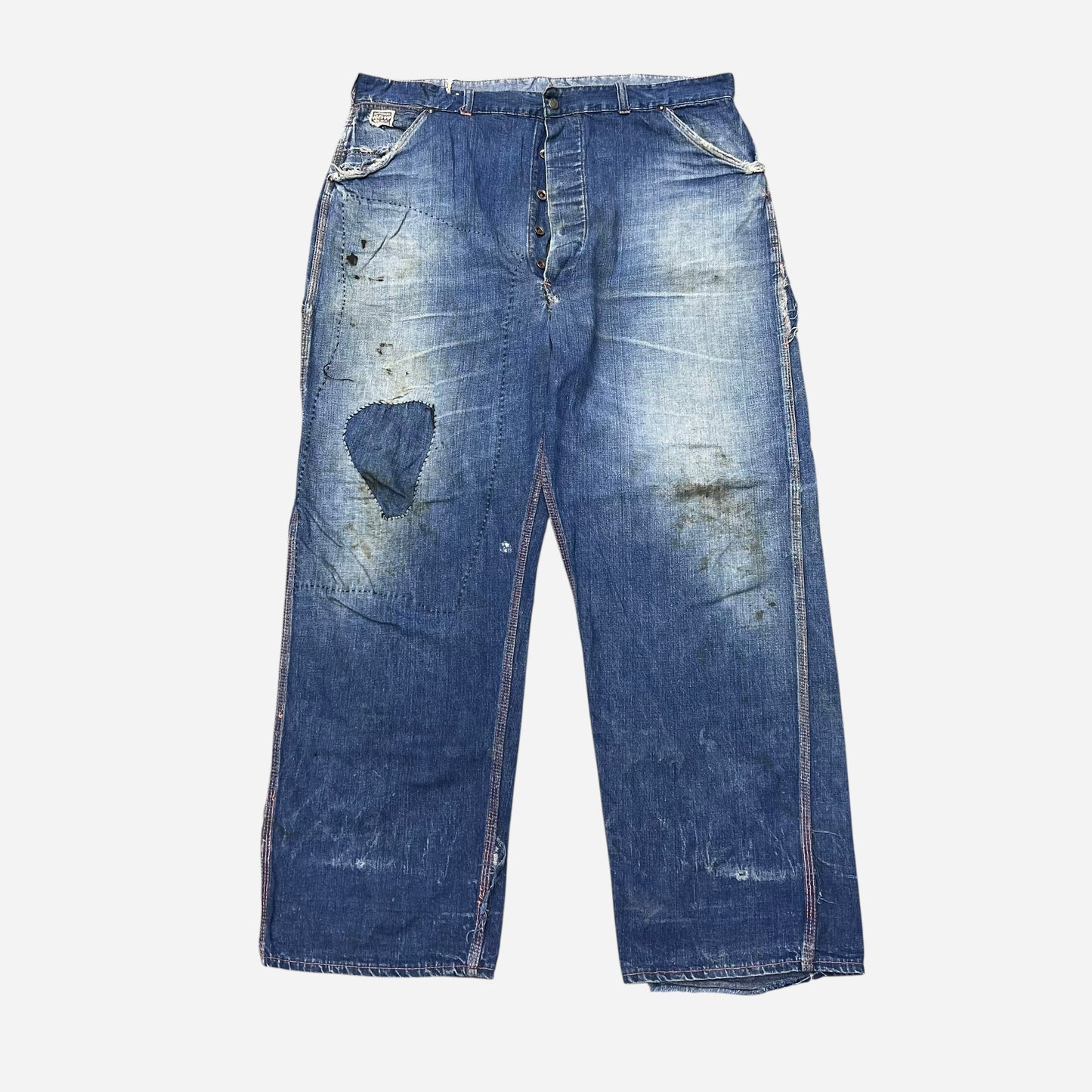 1940s N&W donut button fly carpenter denim jeans (38w)