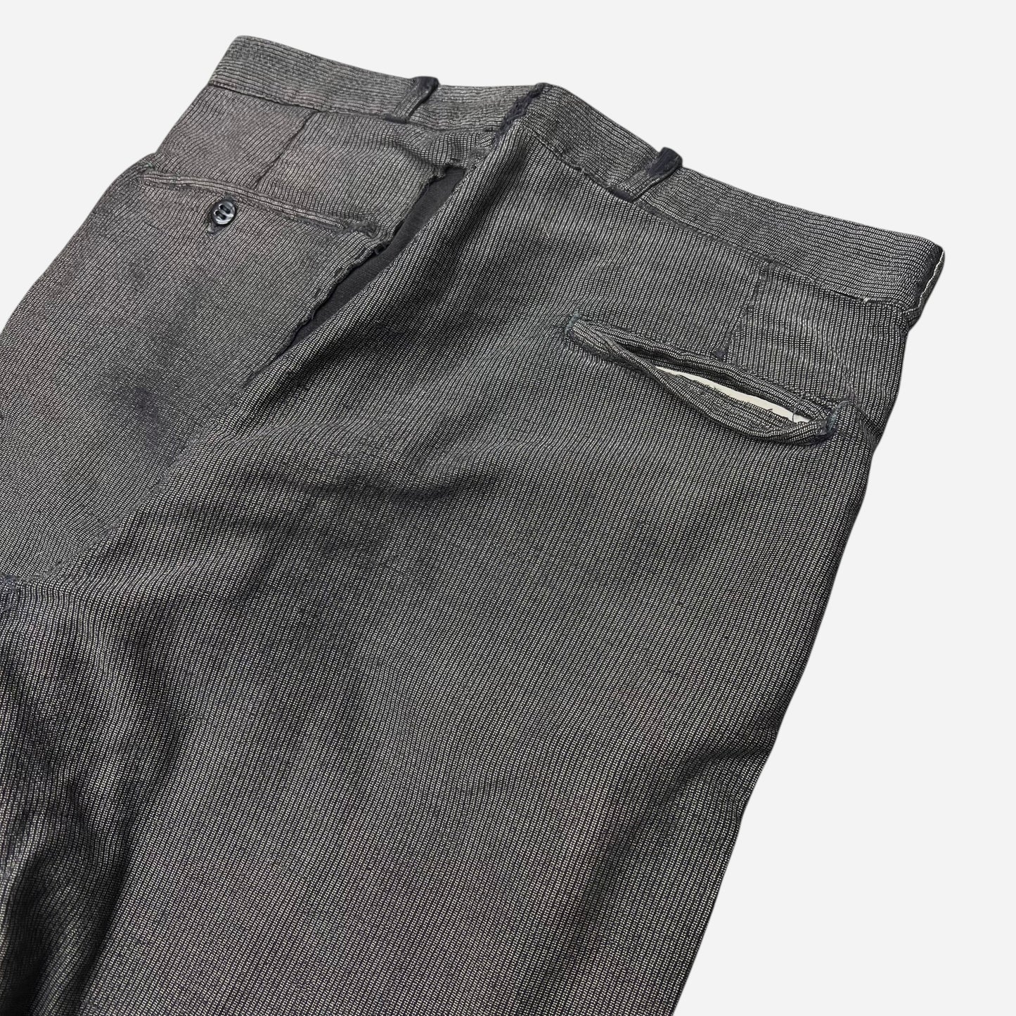 1940s Stifel moleskin salt and pepper button fly work pants (32w)