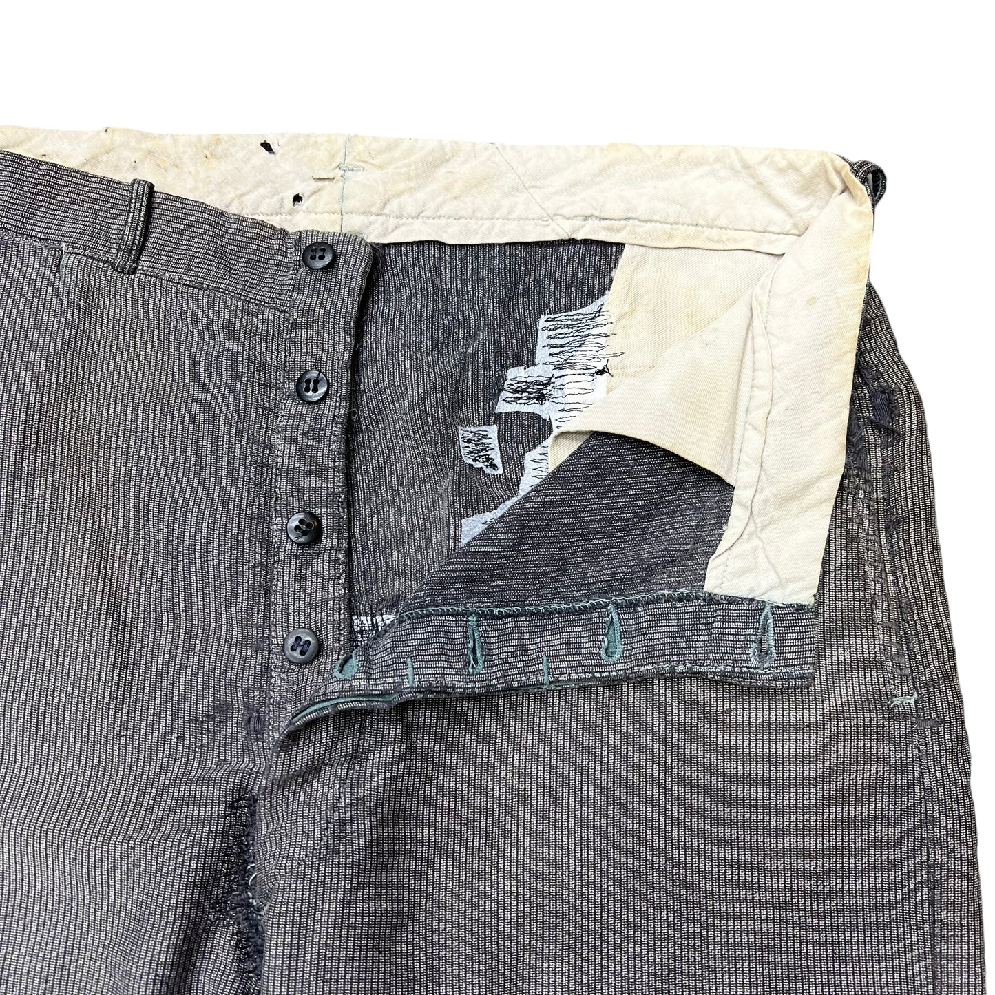 1940s As-is Stifel salt and pepper moleskin work pants (34w)