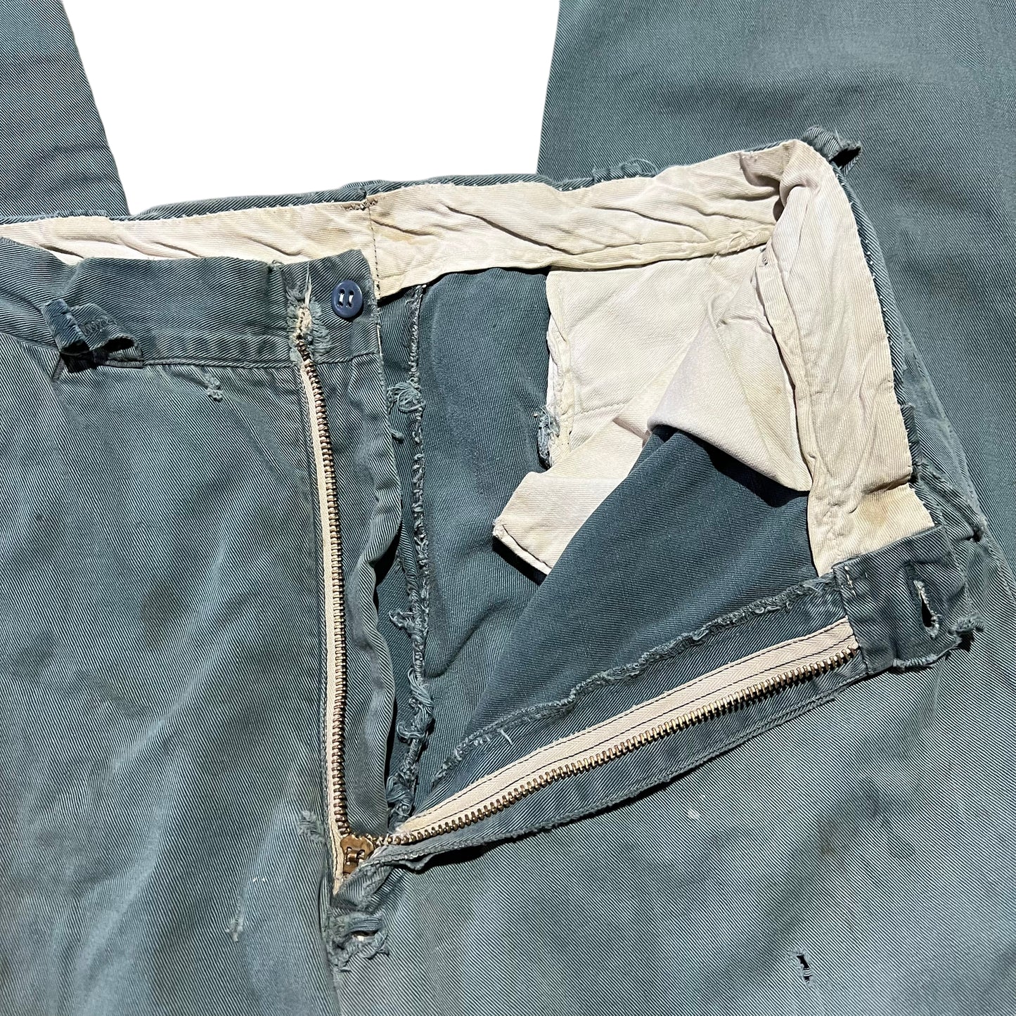 1950s Big Mac green sail cloth chino work pants (31w)