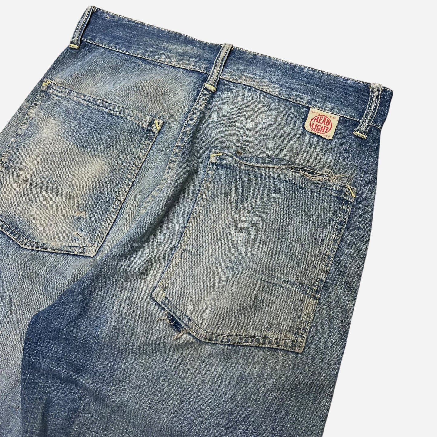 1940s Headlight mule flap denim jeans (30w)