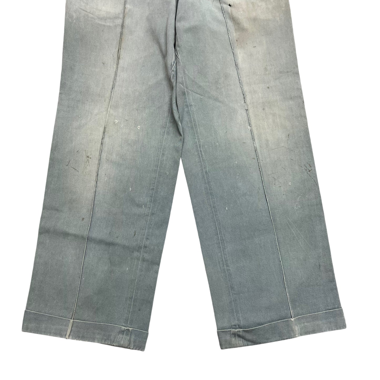 1950s Green sail cloth chino work pants (29w)