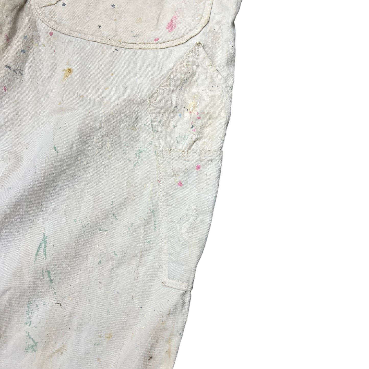 1950s Blue Gem white painter overalls (42w)