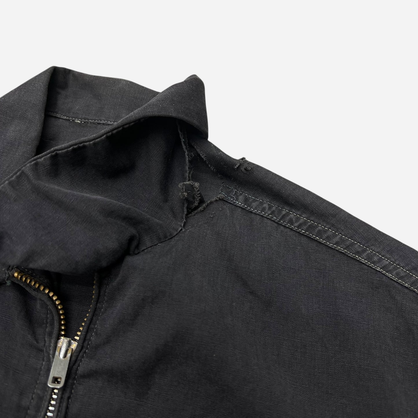 1950s Black cotton light weight boxy jacket (S/M)