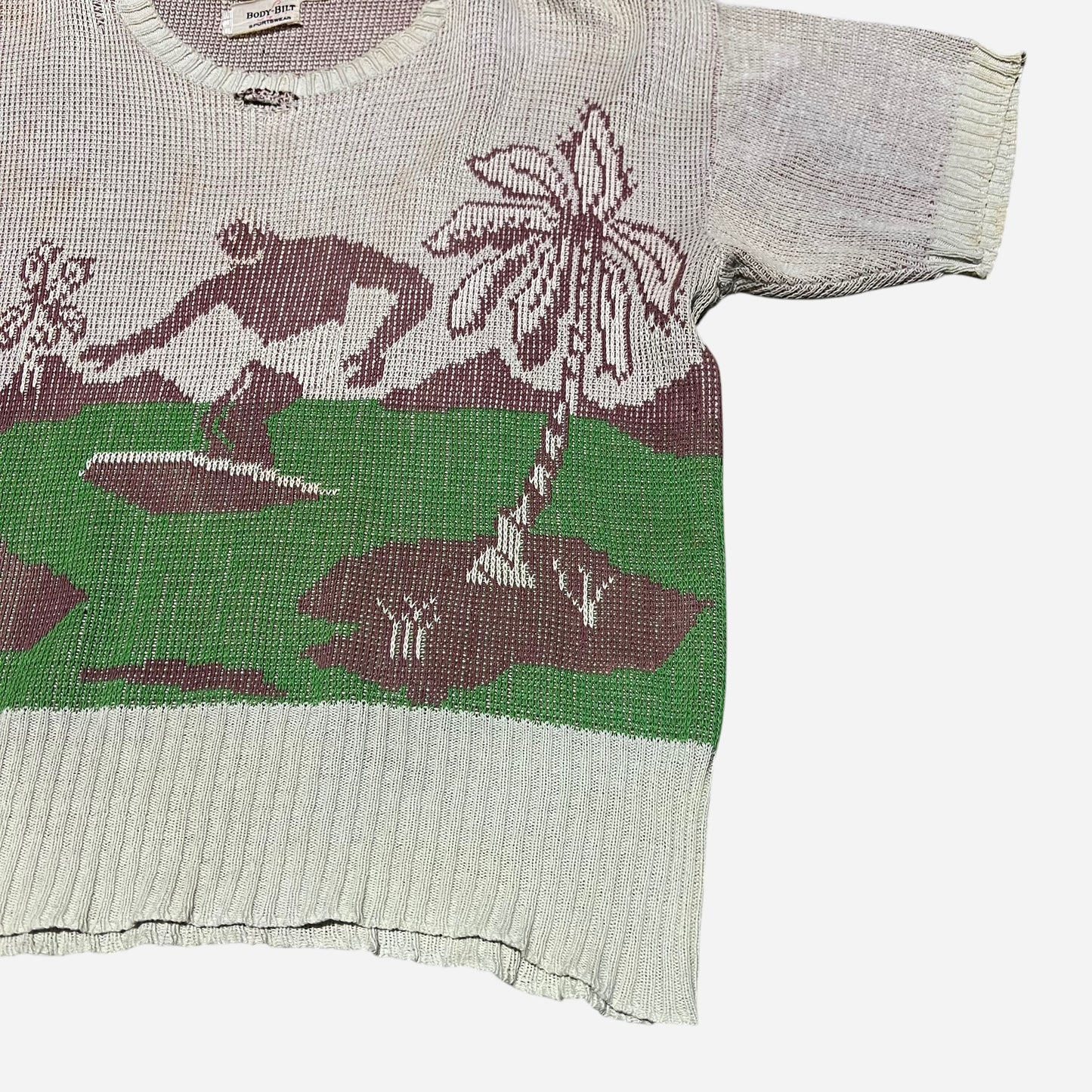 1940s Surfer novelty print knit shirt (M)