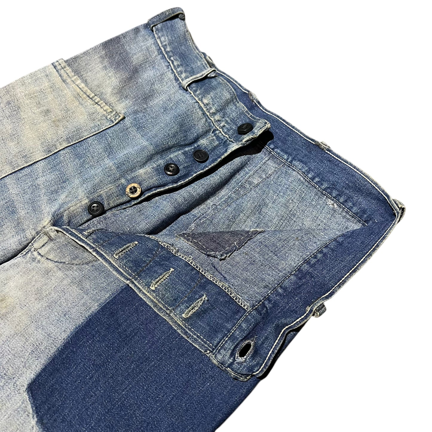 1940s WWII USN 1st pattern denim dungarees (28w)