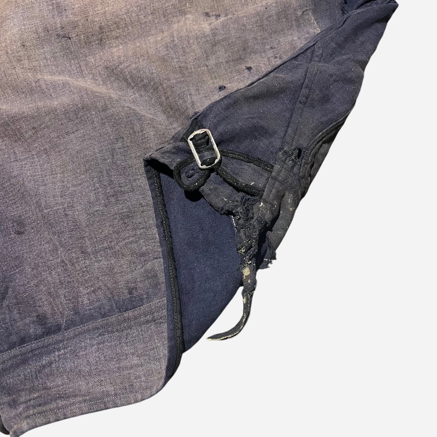 1930s Indestructo purple cotton/moleskin side clasp boxy work jacket (M)