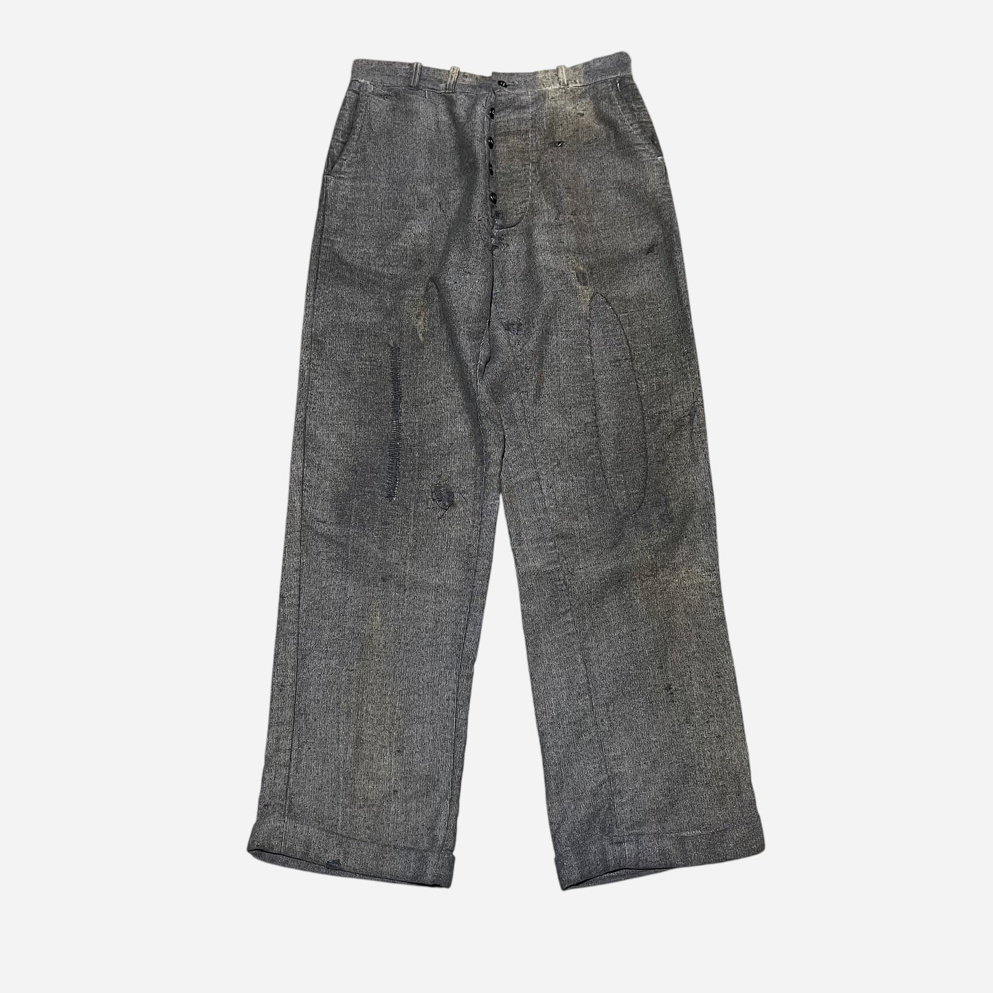 1940s Stifel moleskin salt and pepper work pants (30w)