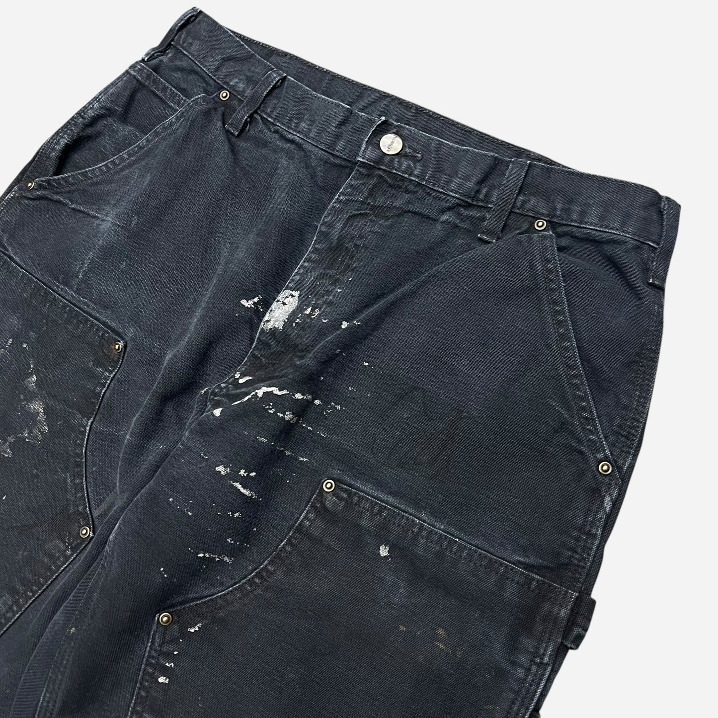 2000s Black Carhartt double knee pants (33w)