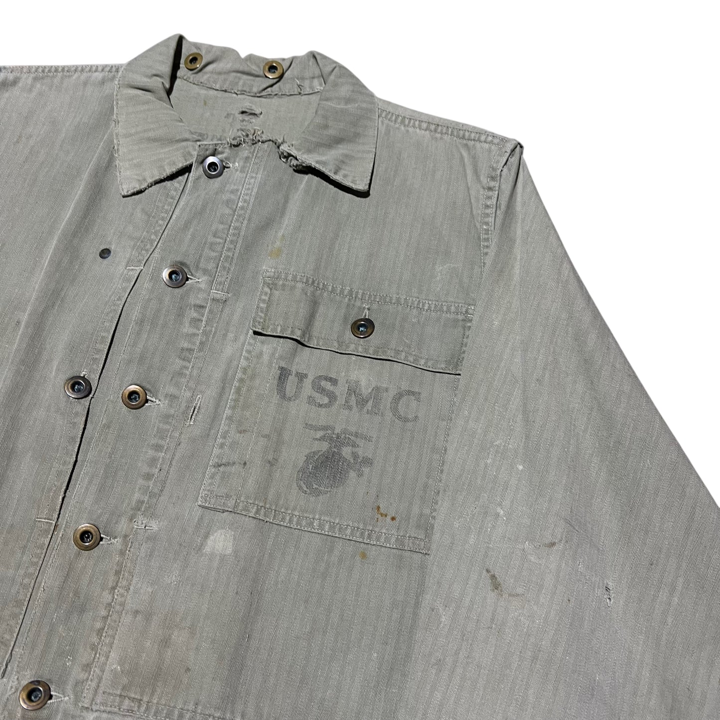 1940s WWII USMC P44 hbt shirt jacket (L)