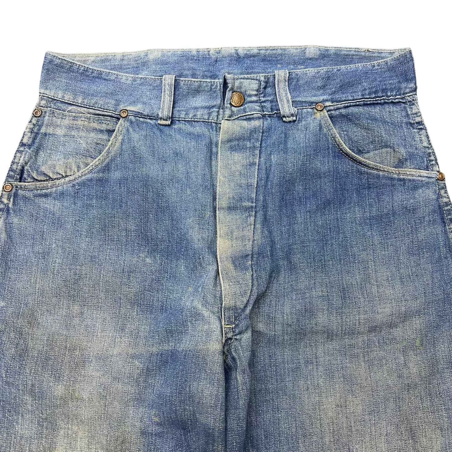 1940s Unbranded donut button fly denim jeans (30w)