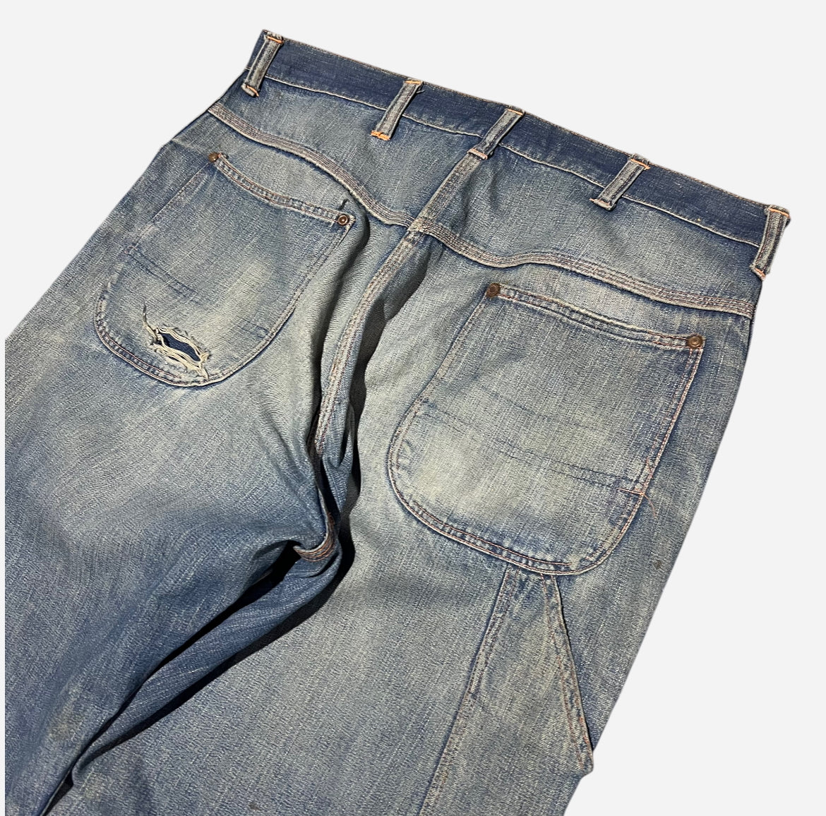 1940s Big Mac donut button fly denim jeans (34w)