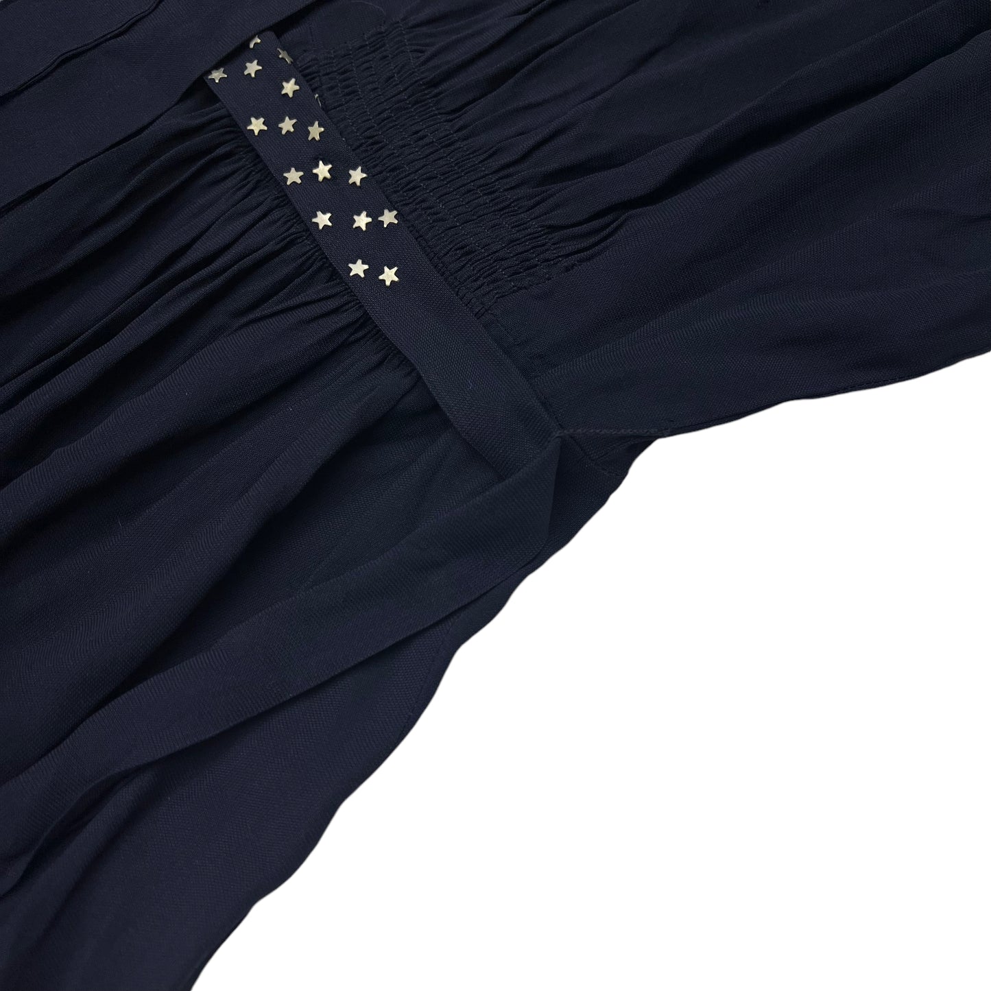 1930s Women’s Navy blue star studded embellished dress (M/L)