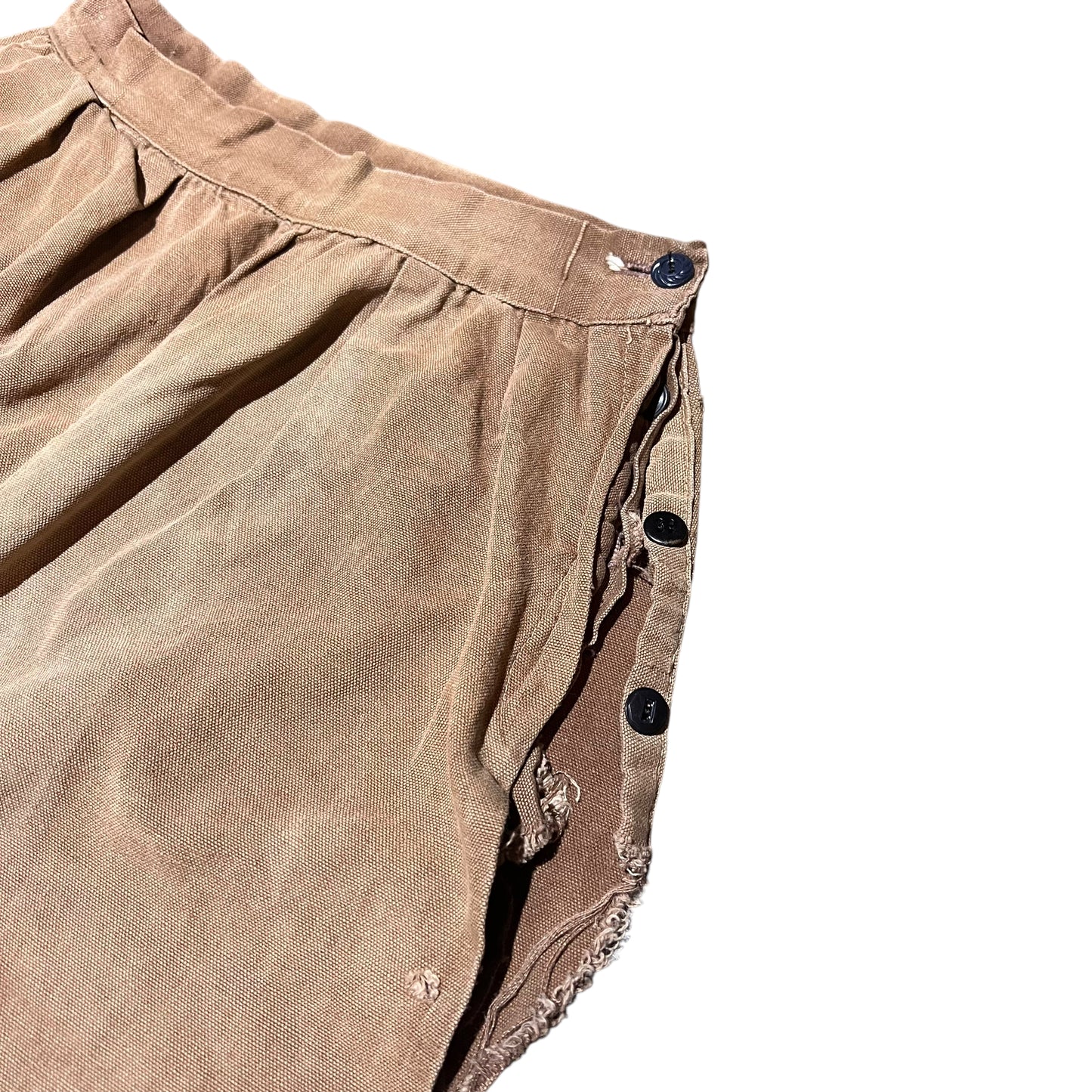 1930s Women’s side button canvas work pants (25w)