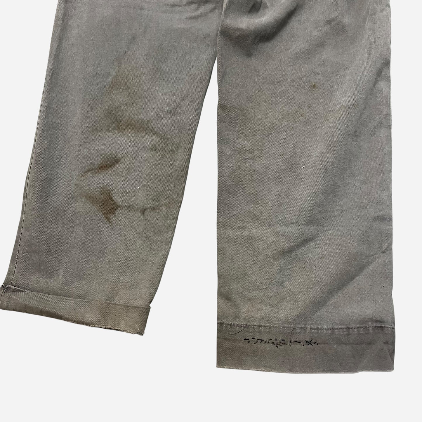 1960s Big Mac repaired gray chinos (34w)
