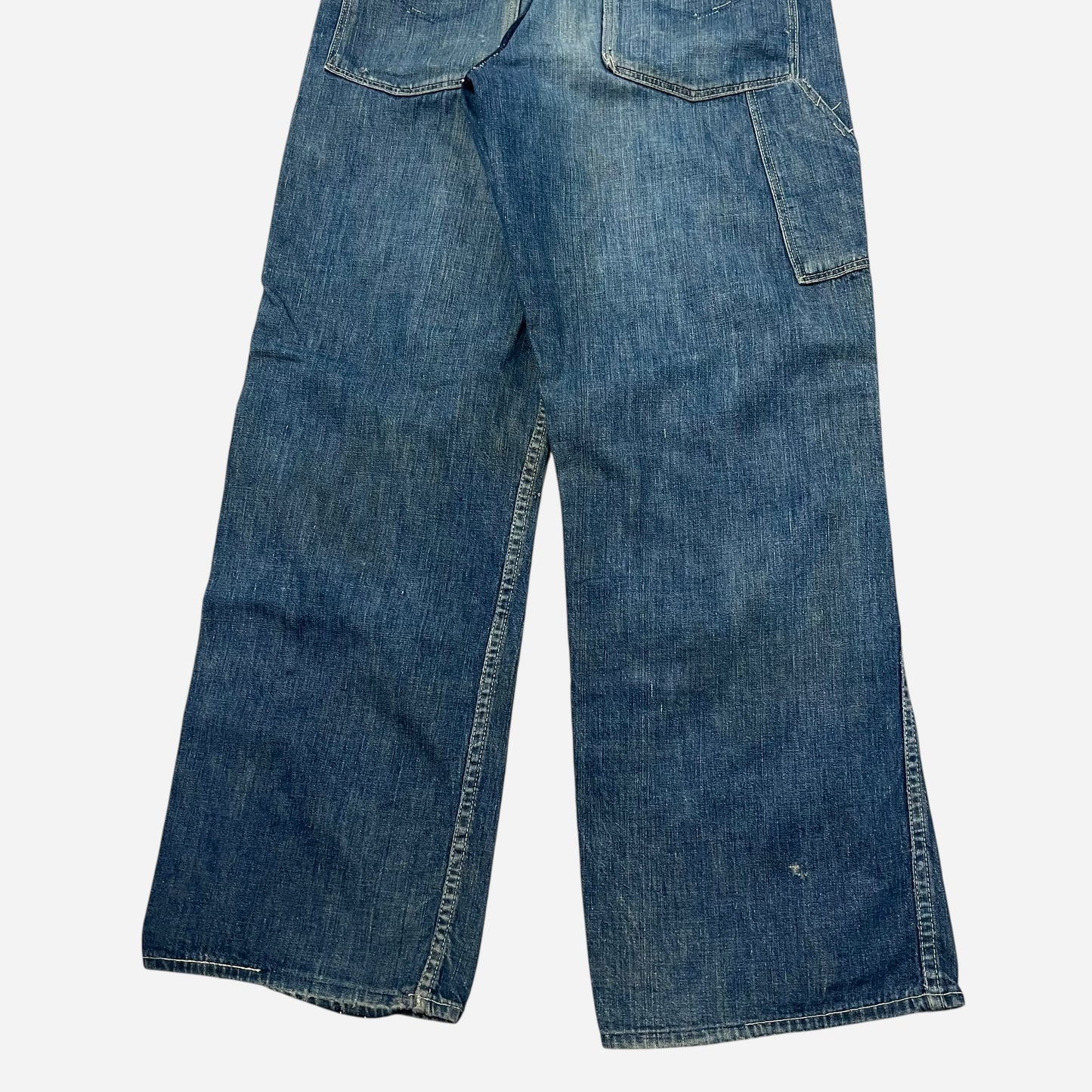 1940s The Big Favorite donut button fly lace back dark wash jeans (28w)