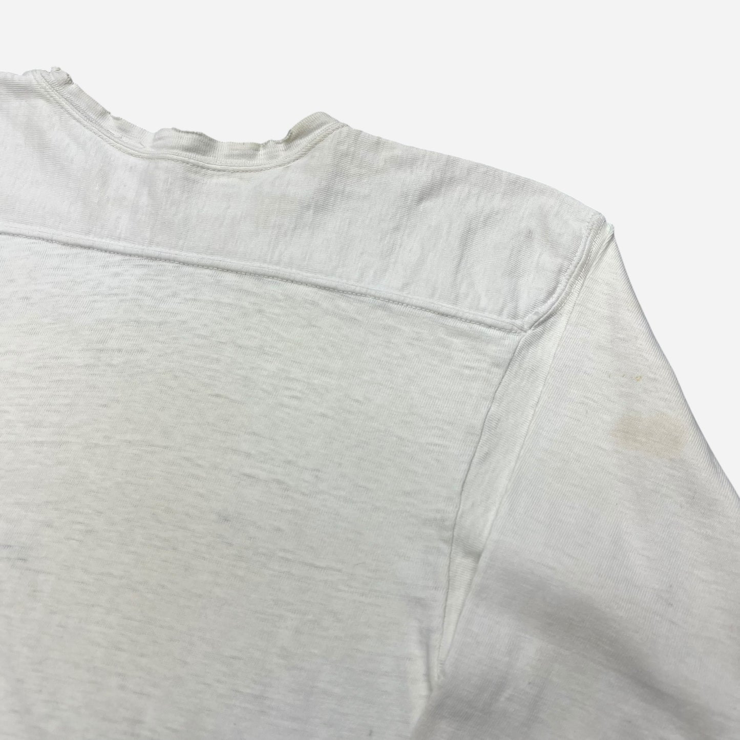 1940s 1950s Blank white cotton jersey shirt (M)