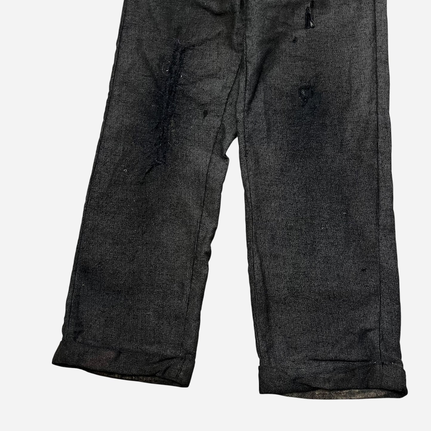 1940s Cone Hobart salt and pepper moleskin work pants (30w)