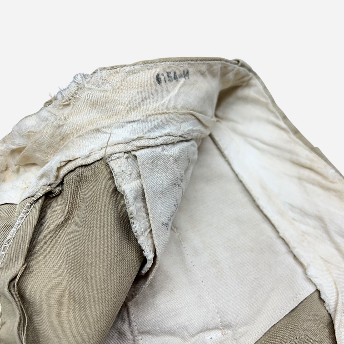 1940s Double button wide leg khaki chino pants (30w)