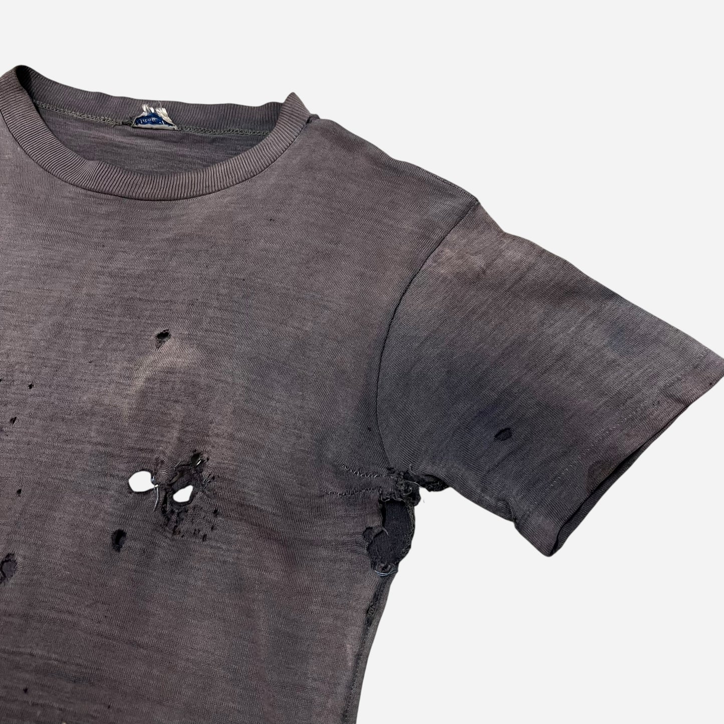 1950s Black sun faded thrashed t shirt (S)