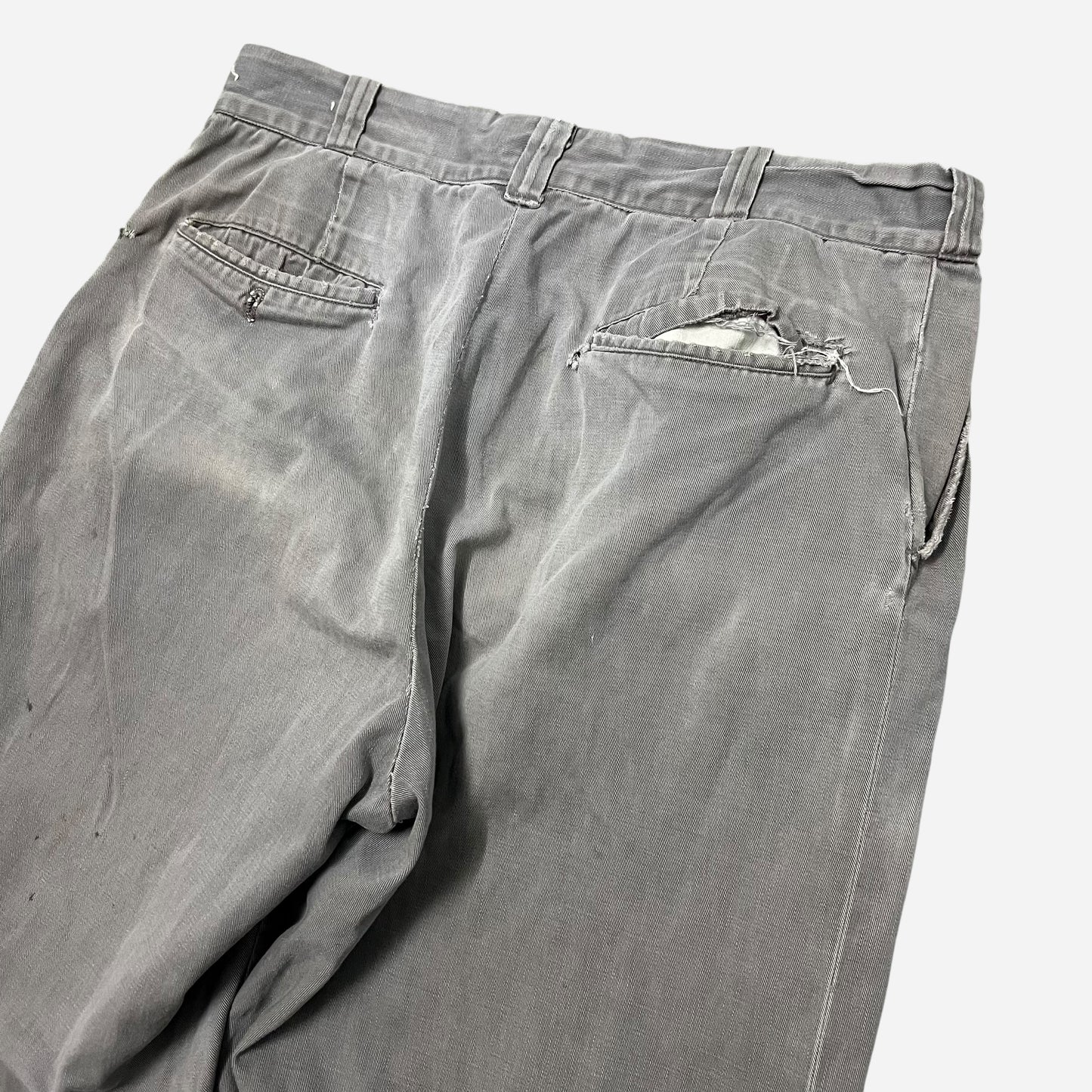 1960s Big Mac repaired gray chinos (33w)