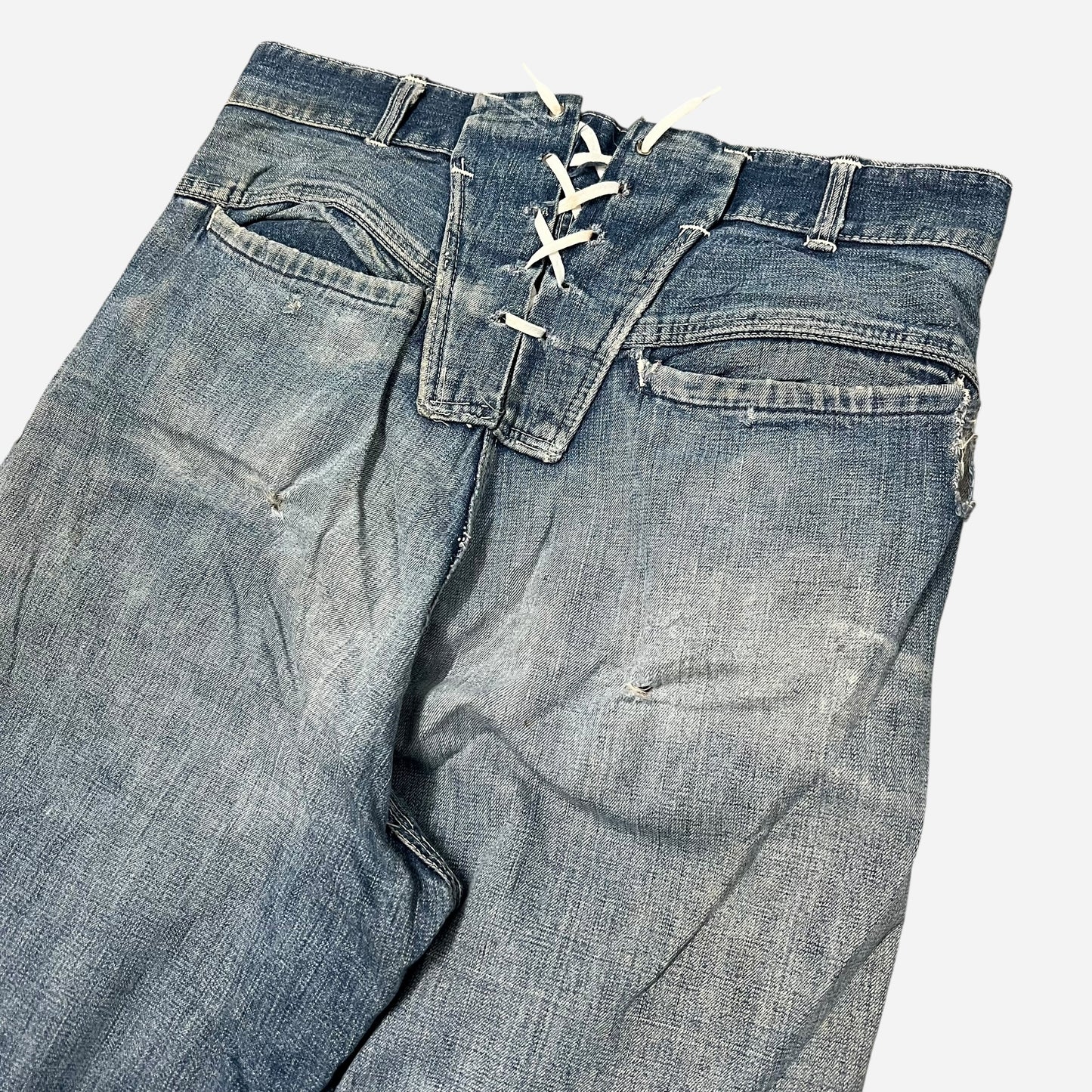 1950s Repaired lace back jeans (29w)