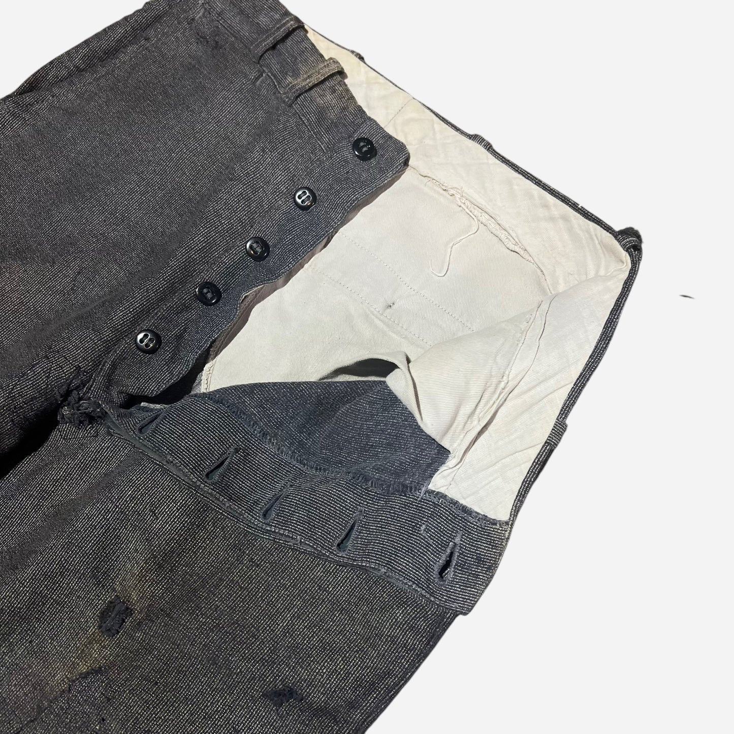 1940s Stifel moleskin salt and pepper work pants (30w)