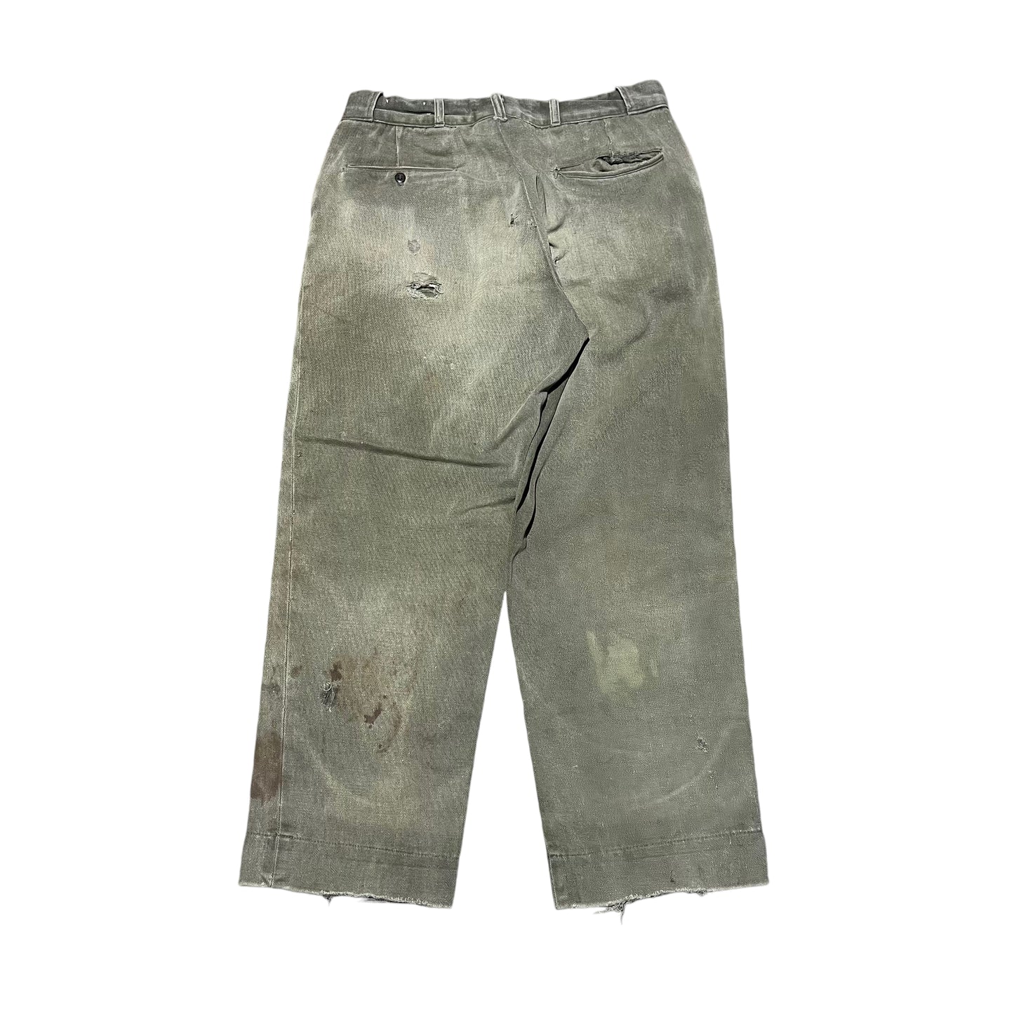1950s Sweet Orr green whipcord work pants (34w)