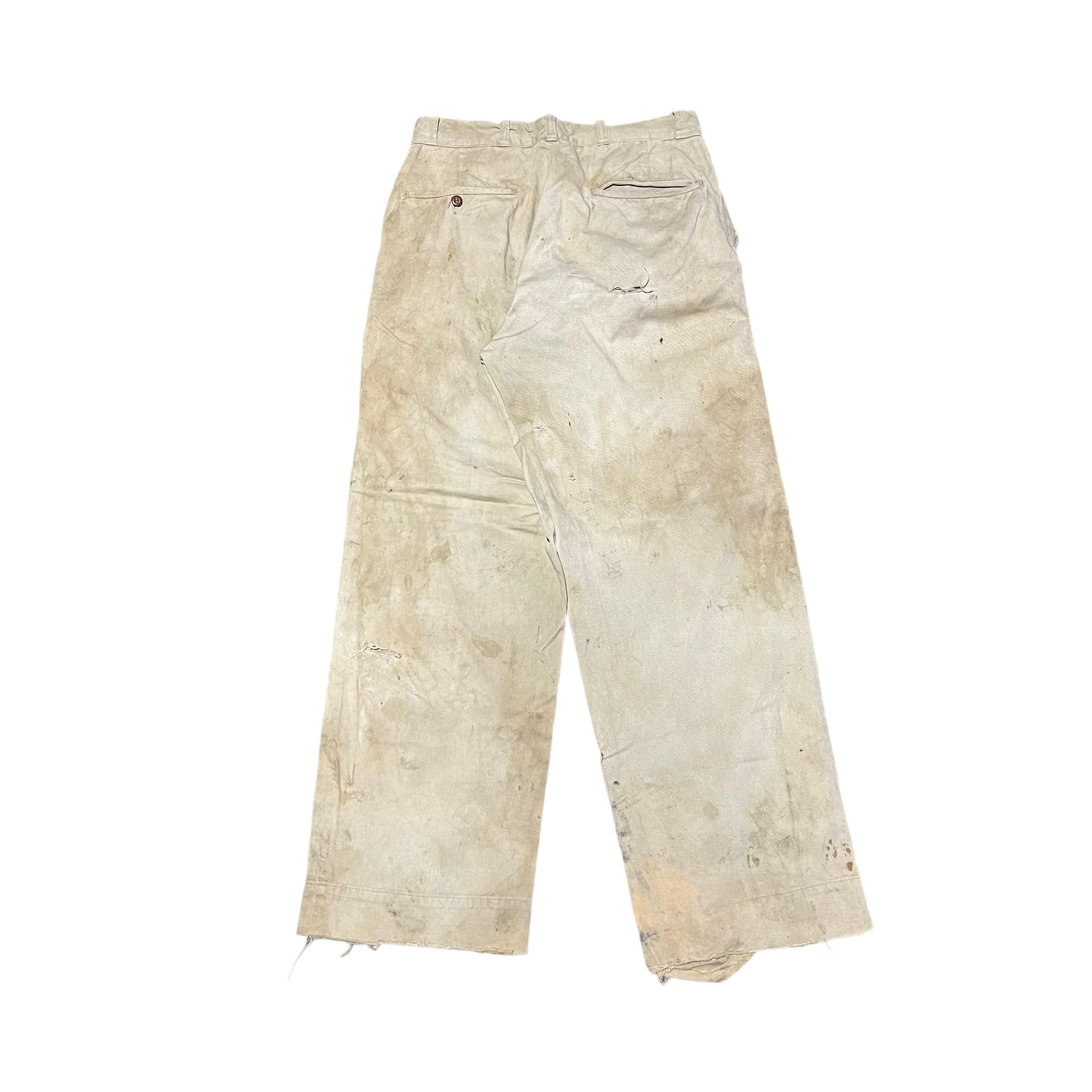 1950s Sail cloth khaki chino work pants (30w)