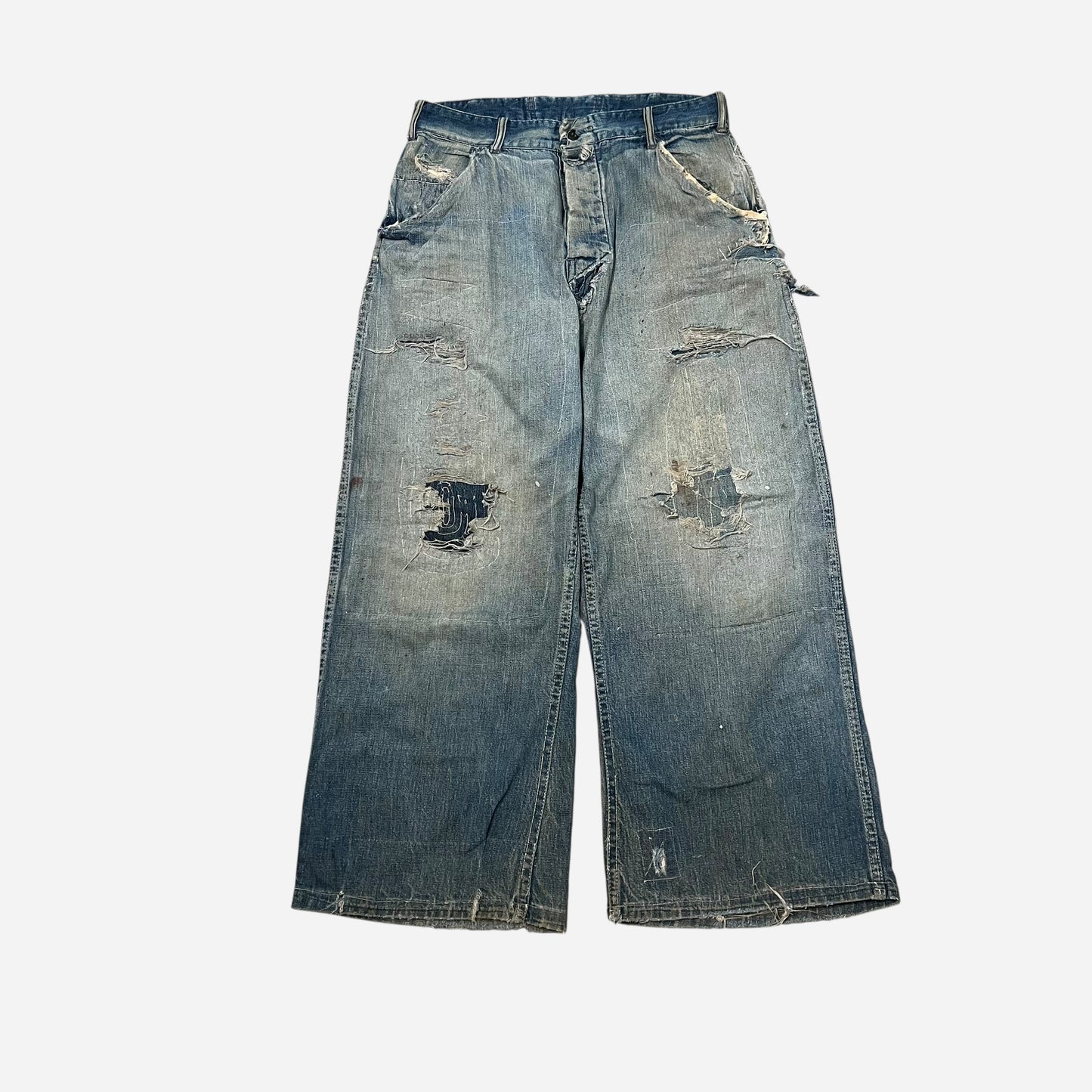 1950s Lace back repaired jeans (28w)