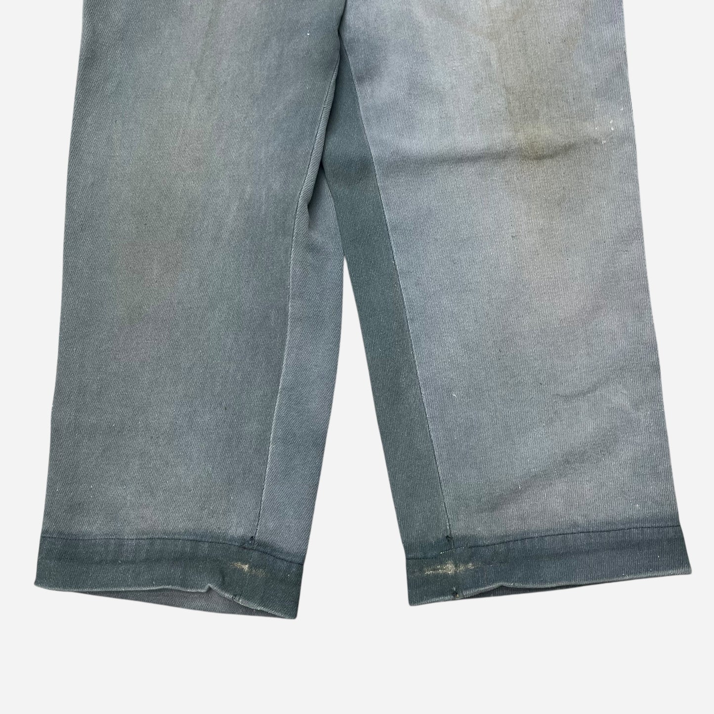 1950s Sail cloth green two fabric whipcord work pants (35w)